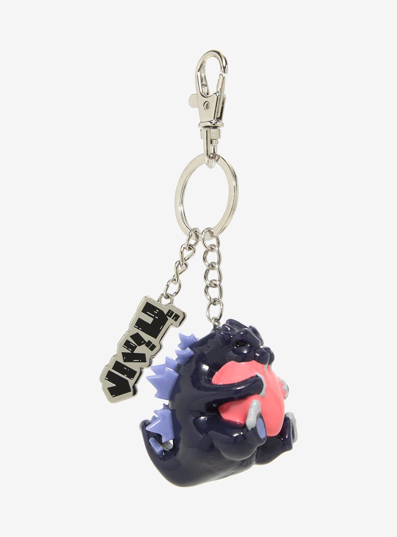 Godzilla Hugging Heart Multi-Charm Keychain - BoxLunch Exclusive, , hi-res