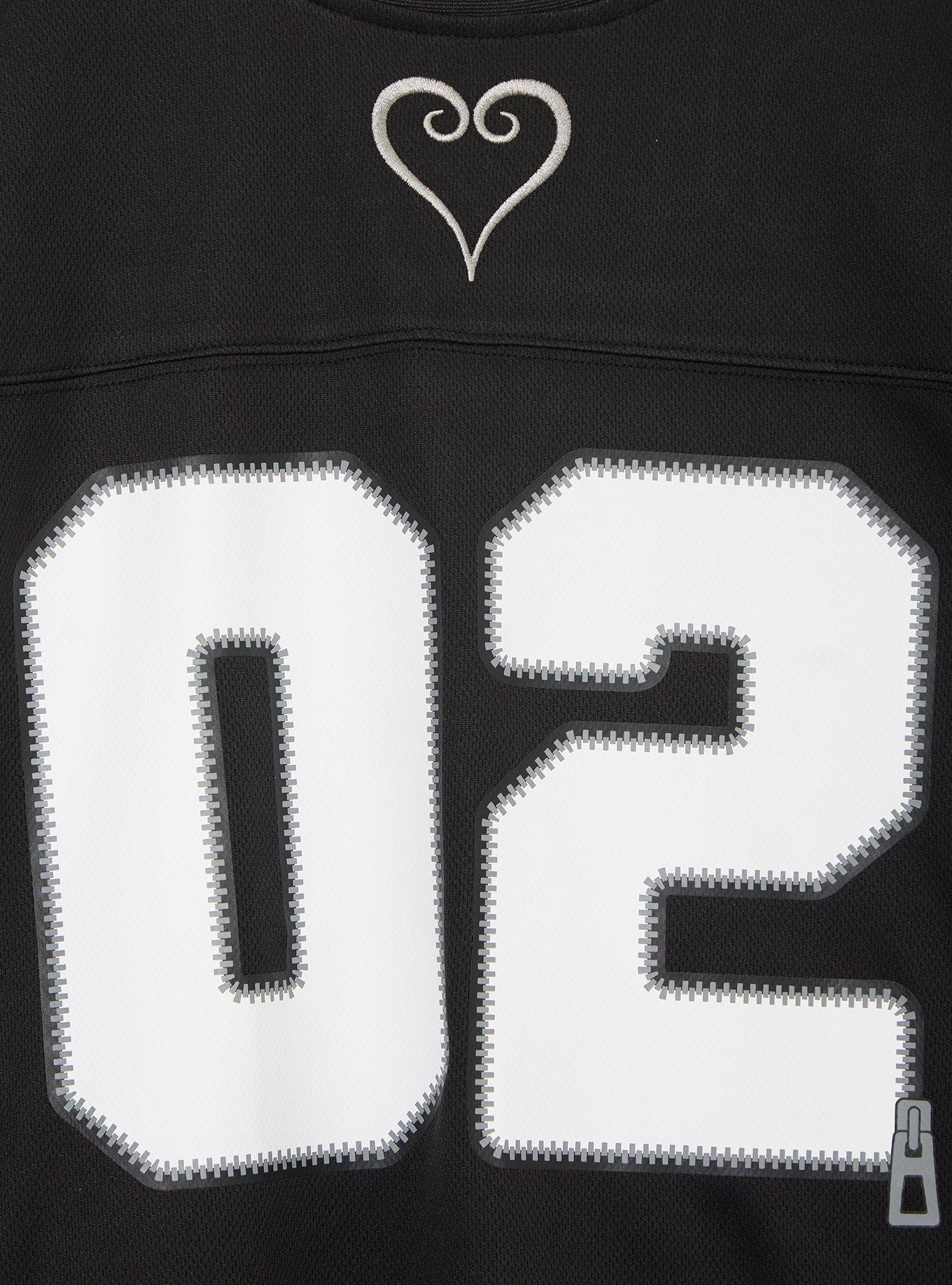 Disney Kingdom Hearts Sora Women's Cropped Football Jersey - BoxLunch Exclusive, BLACK, alternate - view 5