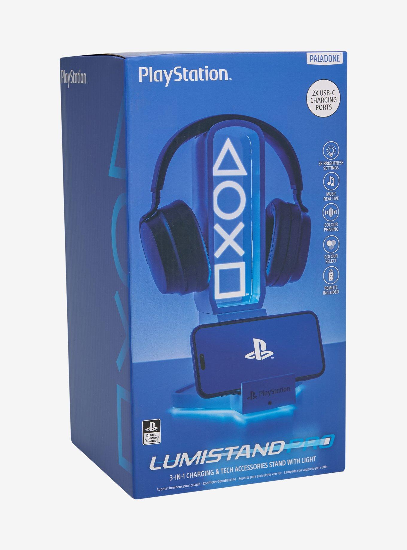 Paladone PlayStation Logo Lumistand Pro 3-in-1 Charging & Tech Accessory Stand with Light, , alternate