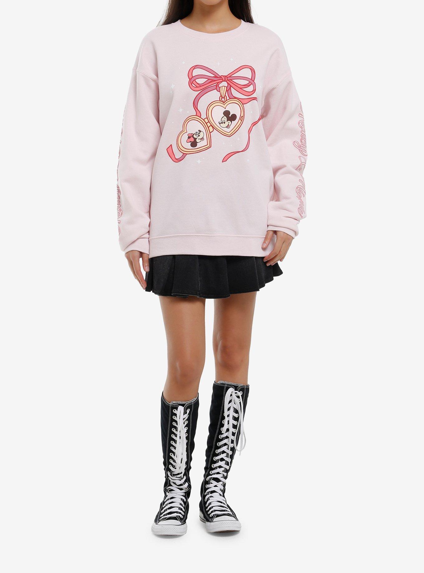 Her Universe Disney Mickey Mouse & Minnie Mouse Heart Locket Sweatshirt, , hi-res
