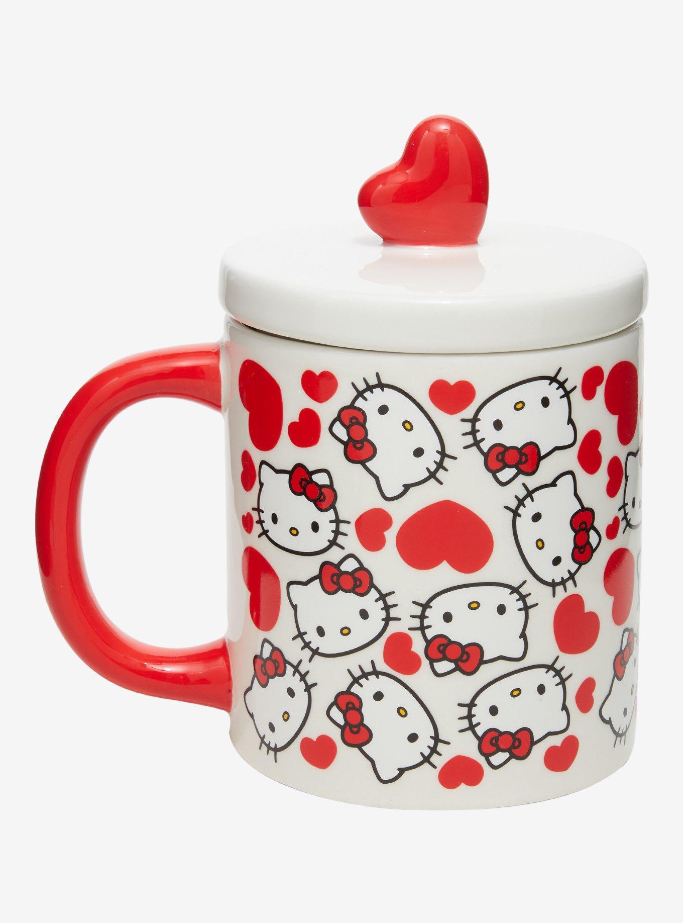 Hello Kitty Hearts Lidded Mug, , hi-res