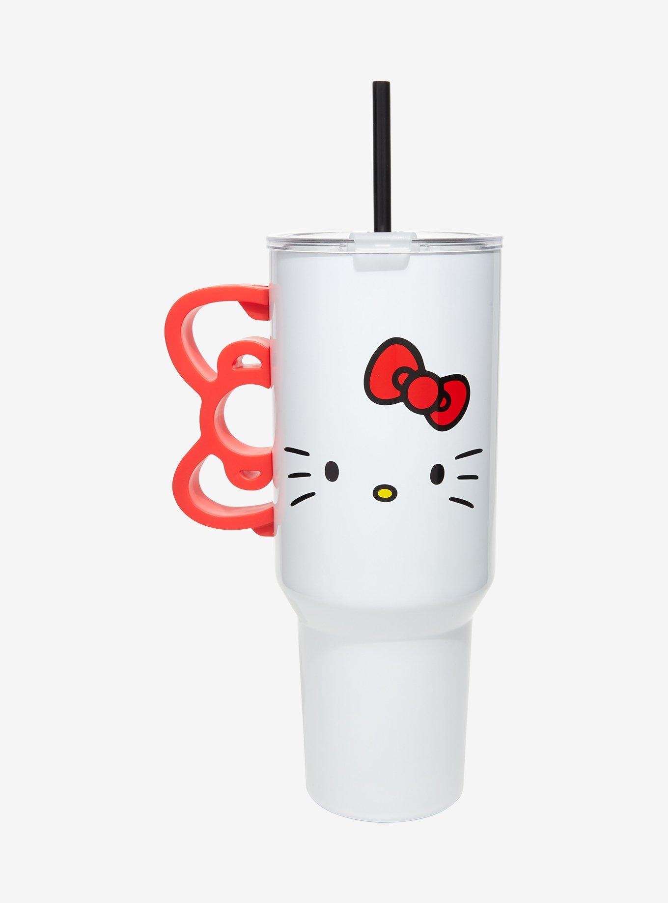 Hello Kitty Bow Handle Stainless Steel Travel Cup, , hi-res