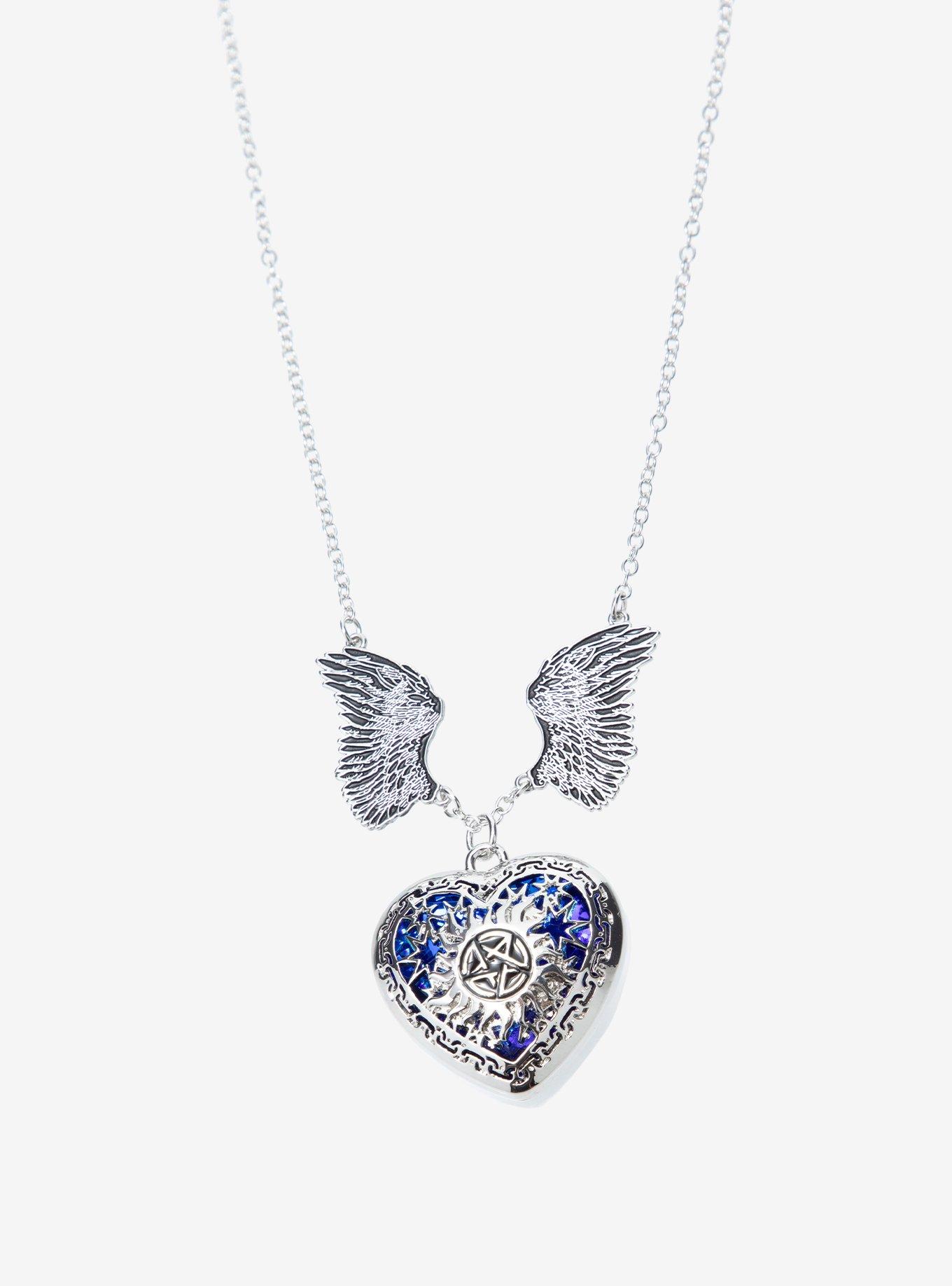 Supernatural Winged Heart Necklace, , alternate