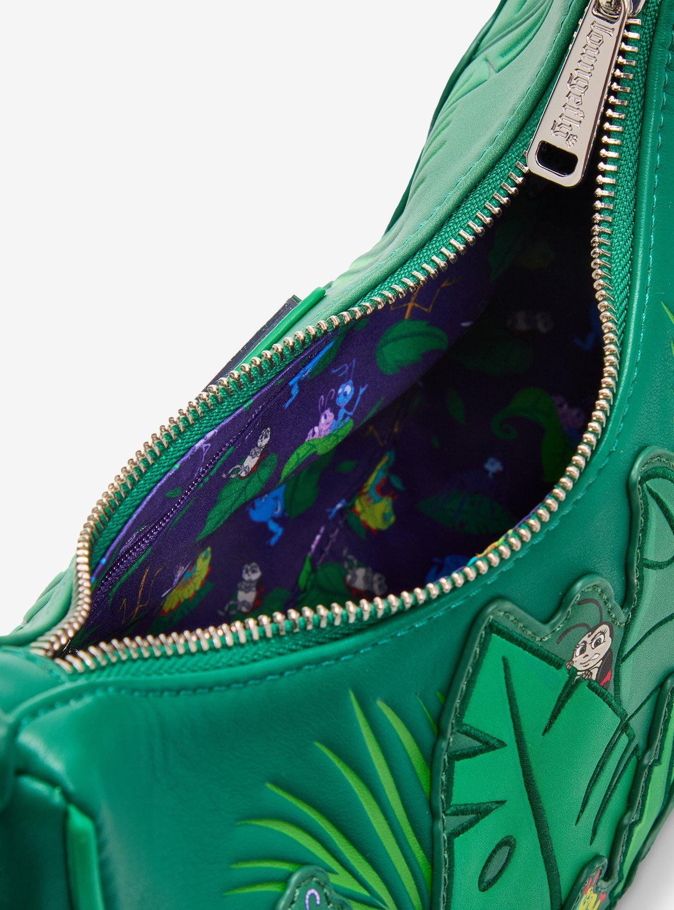 Loungefly Disney Pixar A Bug's Life Foliage Crossbody Bag, , alternate - view 4