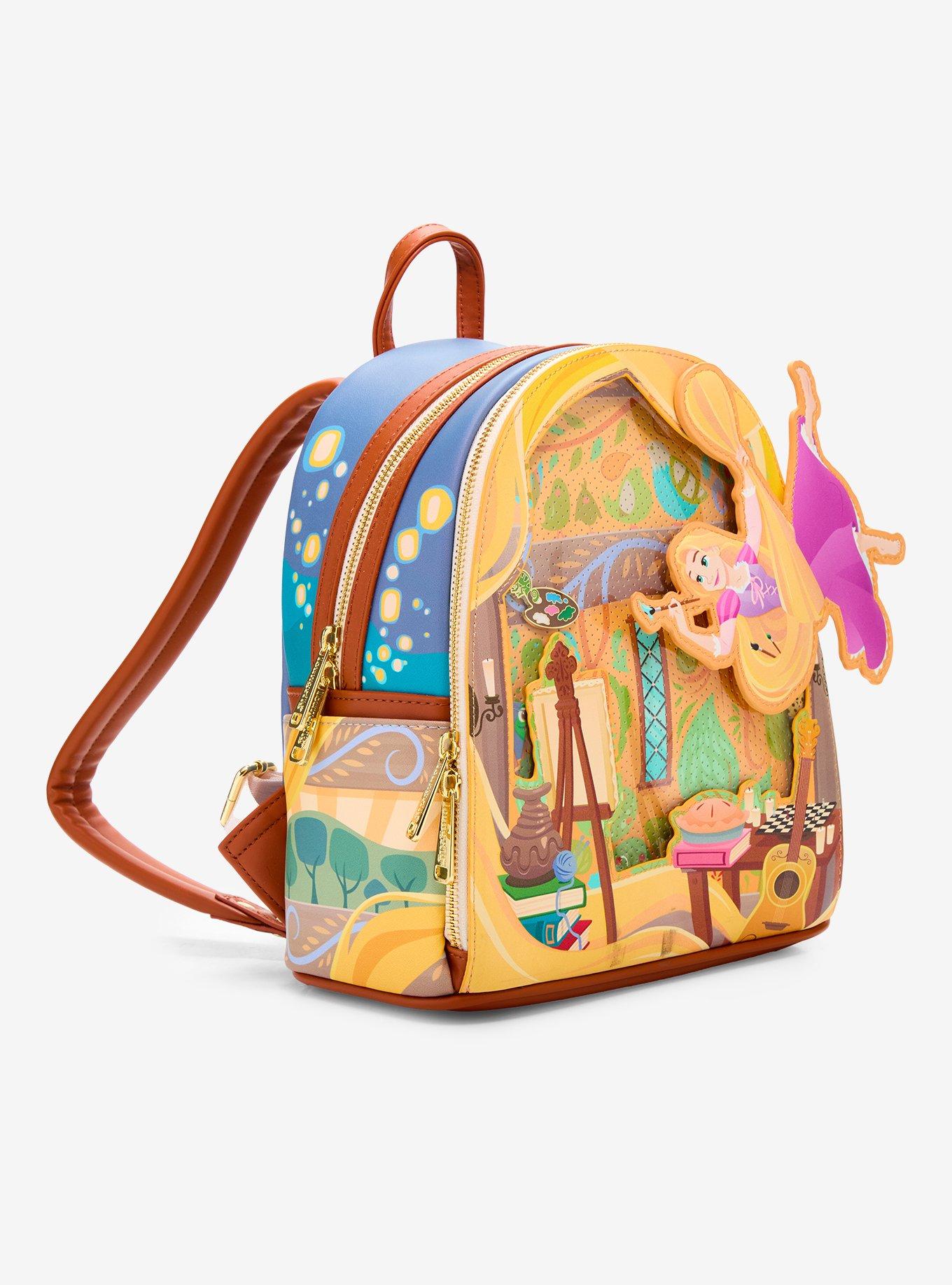 Loungefly Disney Tangled Rapunzel Glow-In-The-Dark Swinging Mini Backpack, , alternate - view 3