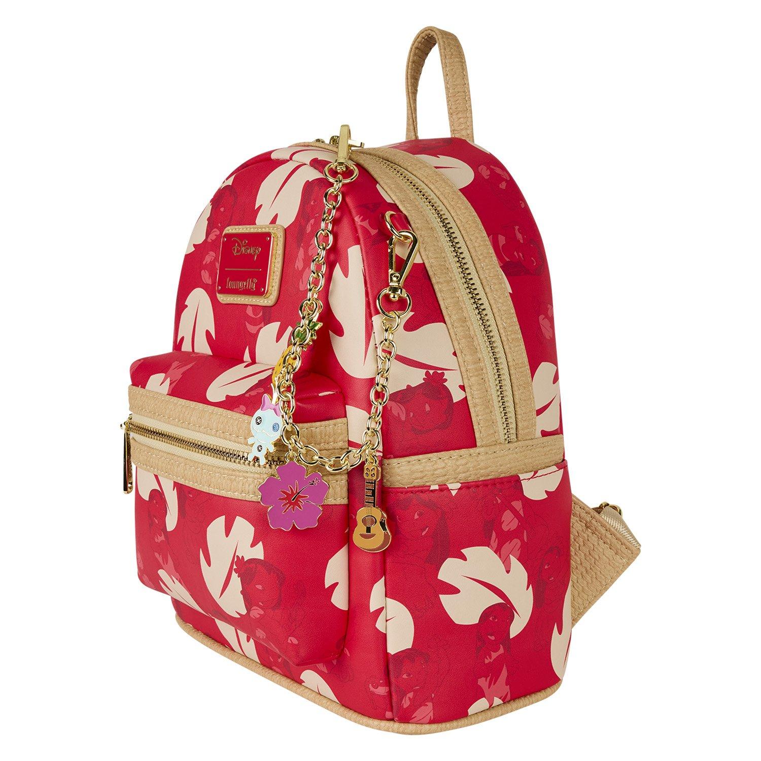 Loungefly Disney Lilo & Stitch Lilo Dress Figural Mini Backpack With Charm, , alternate - view 3