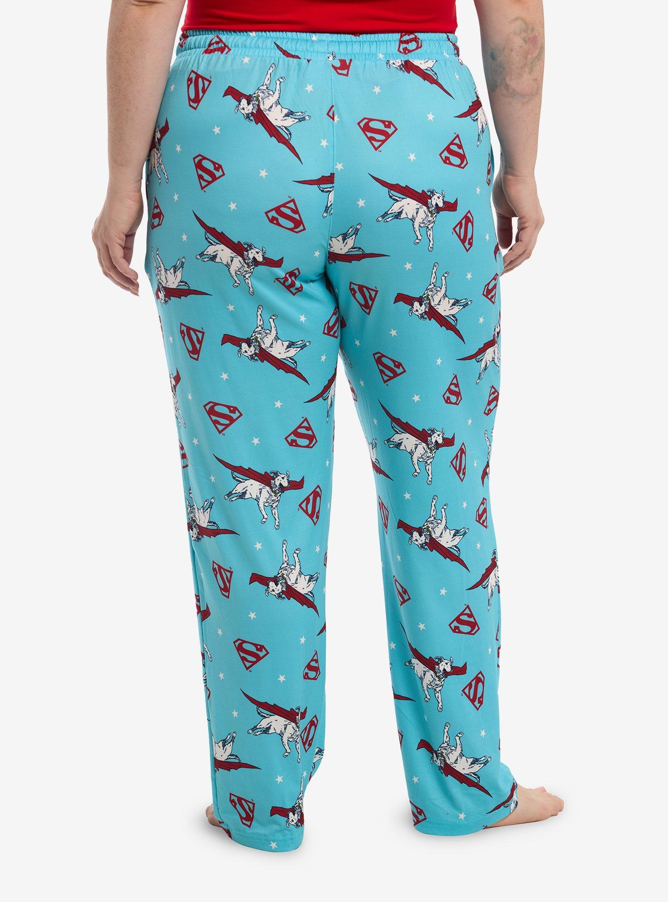 DC Comics Supergirl Krypto Pajama Pants Plus Size, , hi-res