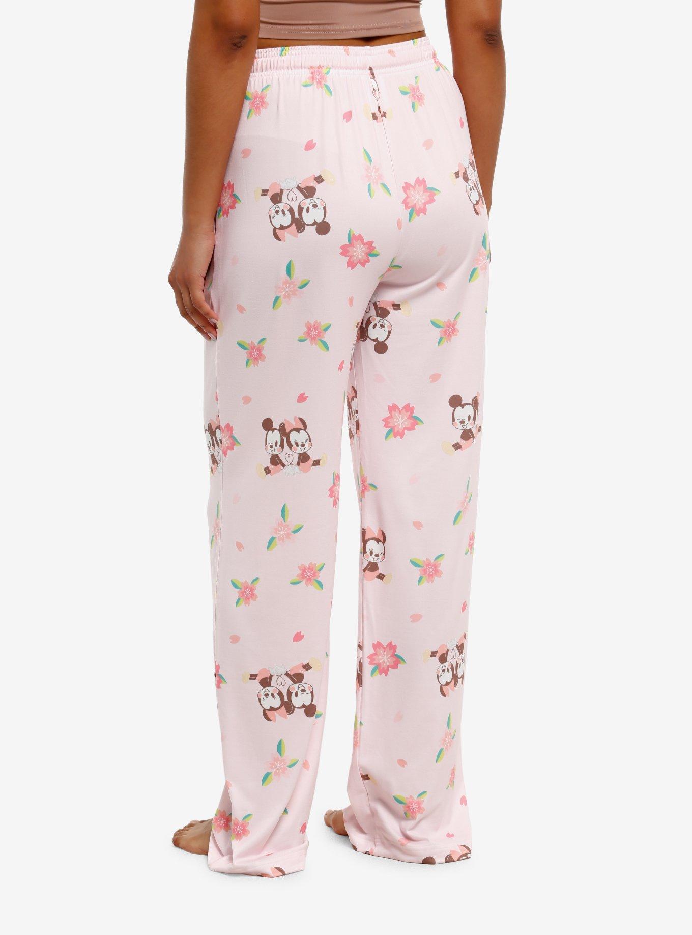 Disney Mickey Mouse & Minnie Mouse Floral Pajama Pants, , hi-res