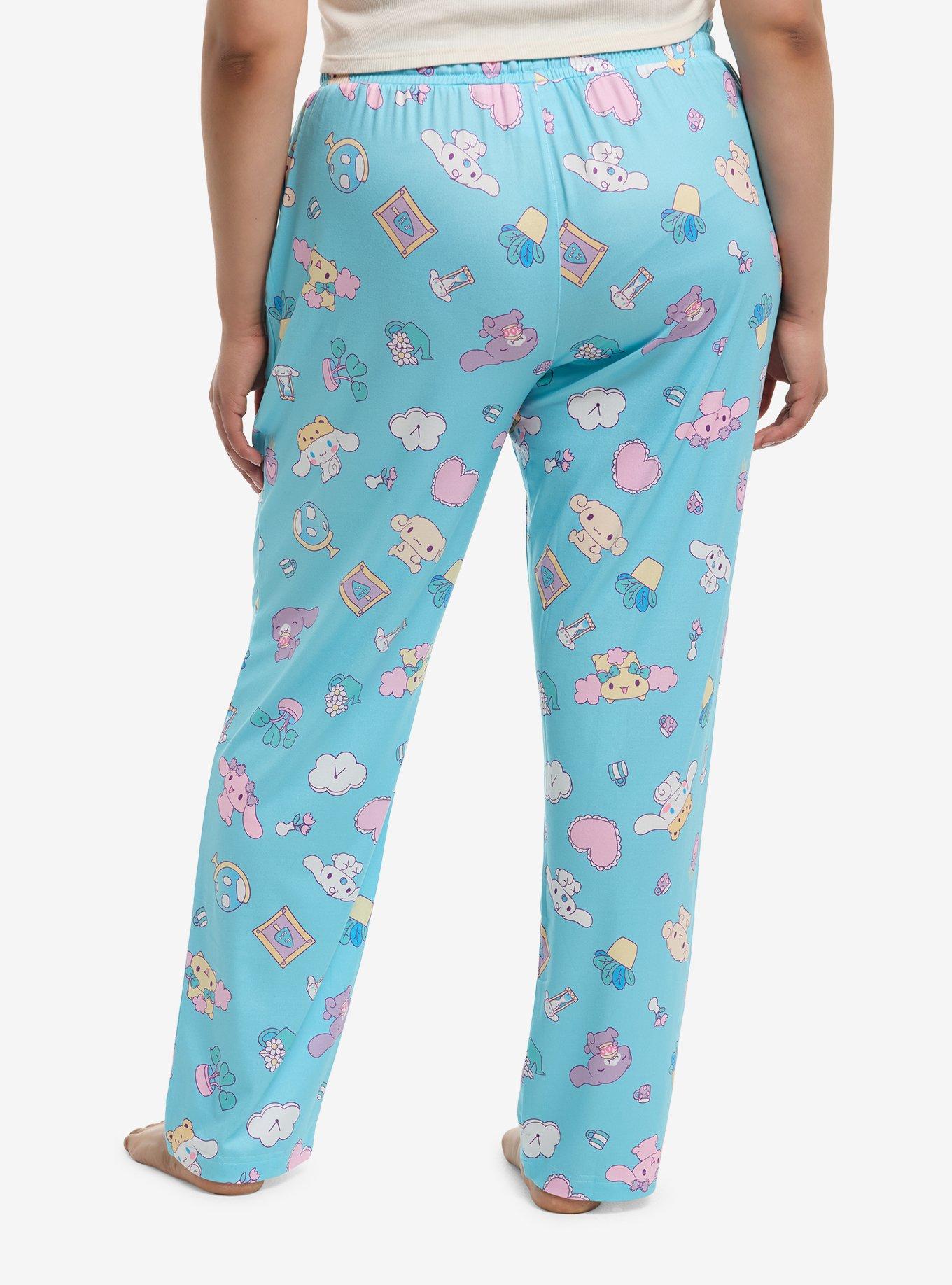 Cinnamoroll Sleepover Girls Pajama Pants Plus Size, , hi-res