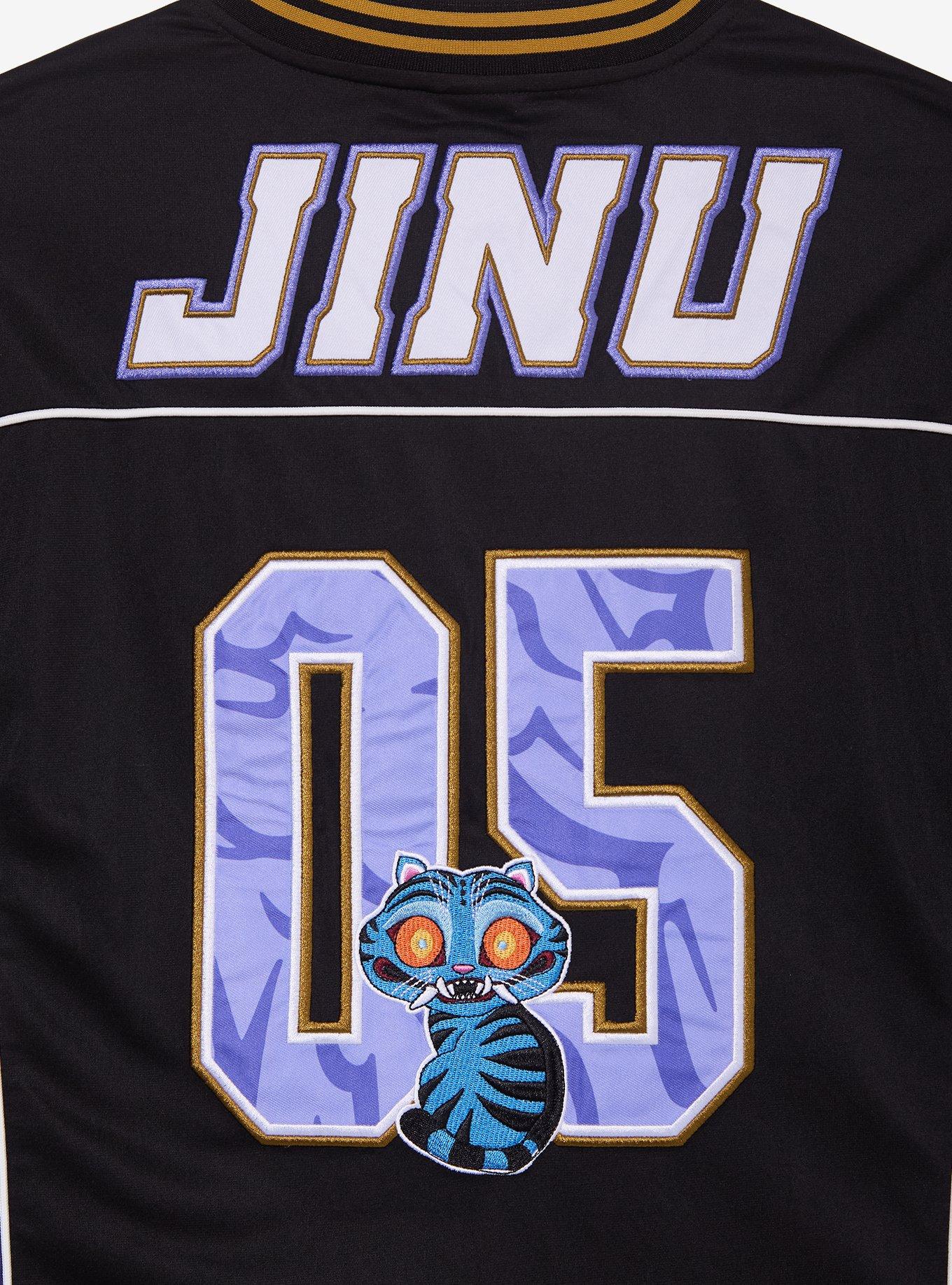 KPop Demon Hunters Saja Boys Jinu Football Jersey - BoxLunch Exclusive, BLACK, alternate