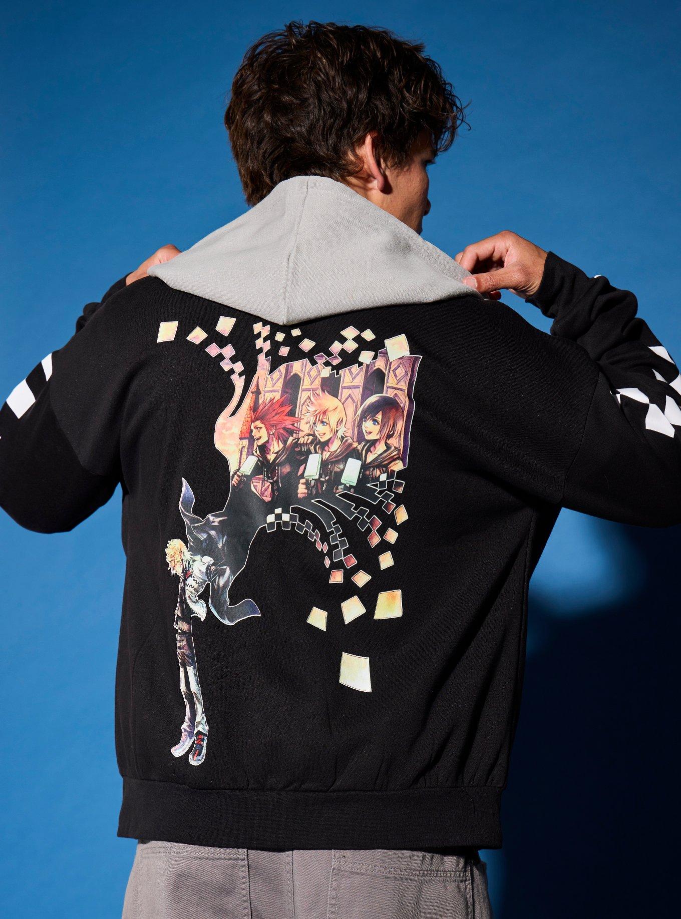 Disney Kingdom Hearts Roxas Nobody Zippered Hoodie - BoxLunch Exclusive, , hi-res