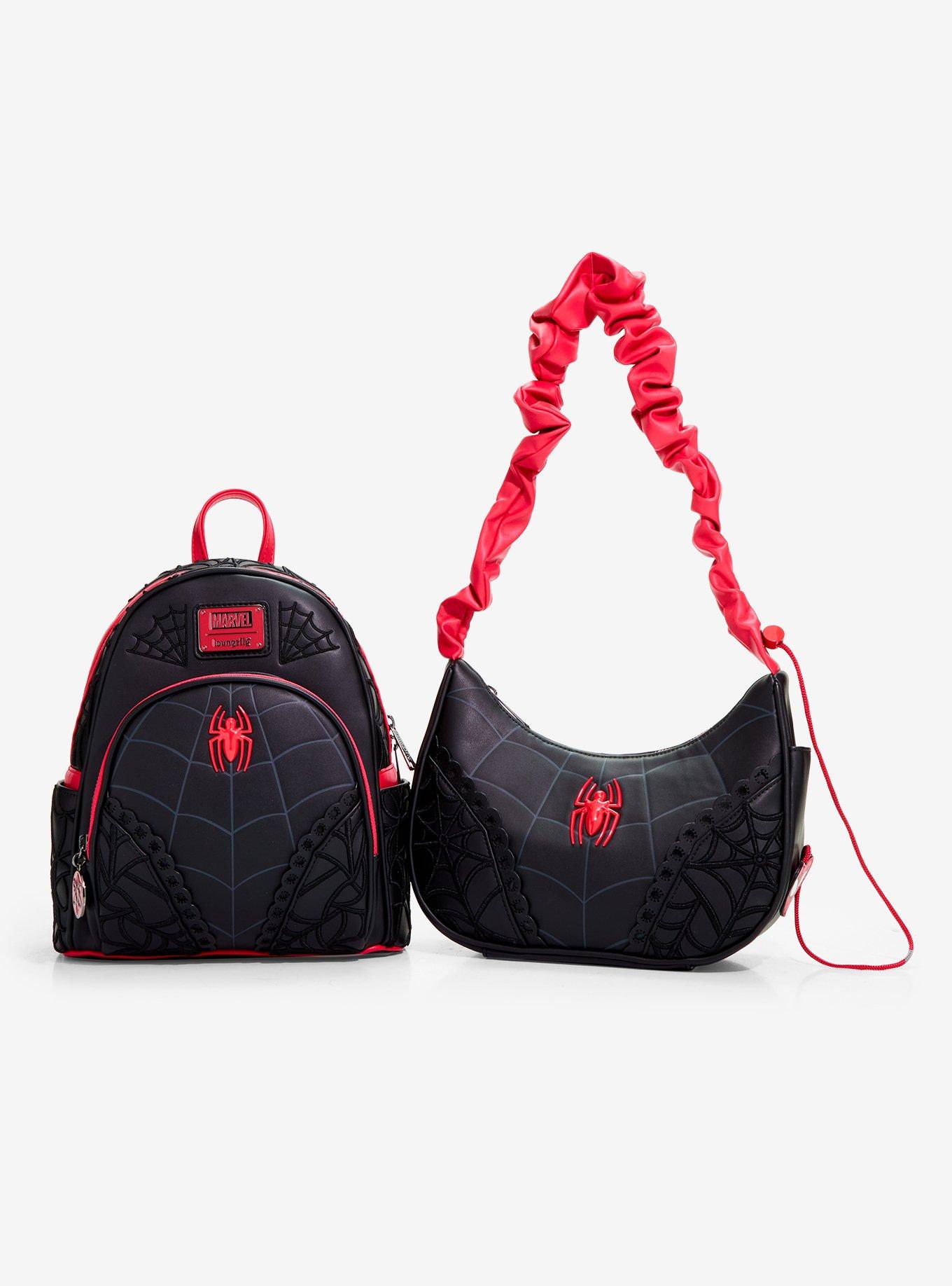 Loungefly Marvel Spider-Man Web Shoulder Bag, , alternate - view 5