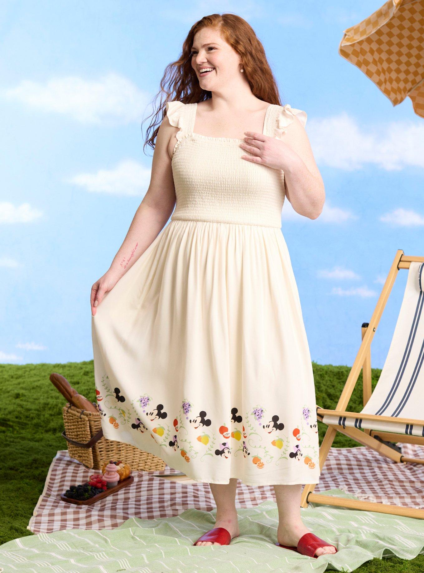 Disney Mickey & Minnie Fruits Plus Size Midi Tank Dress Her Universe Exclusive, , hi-res