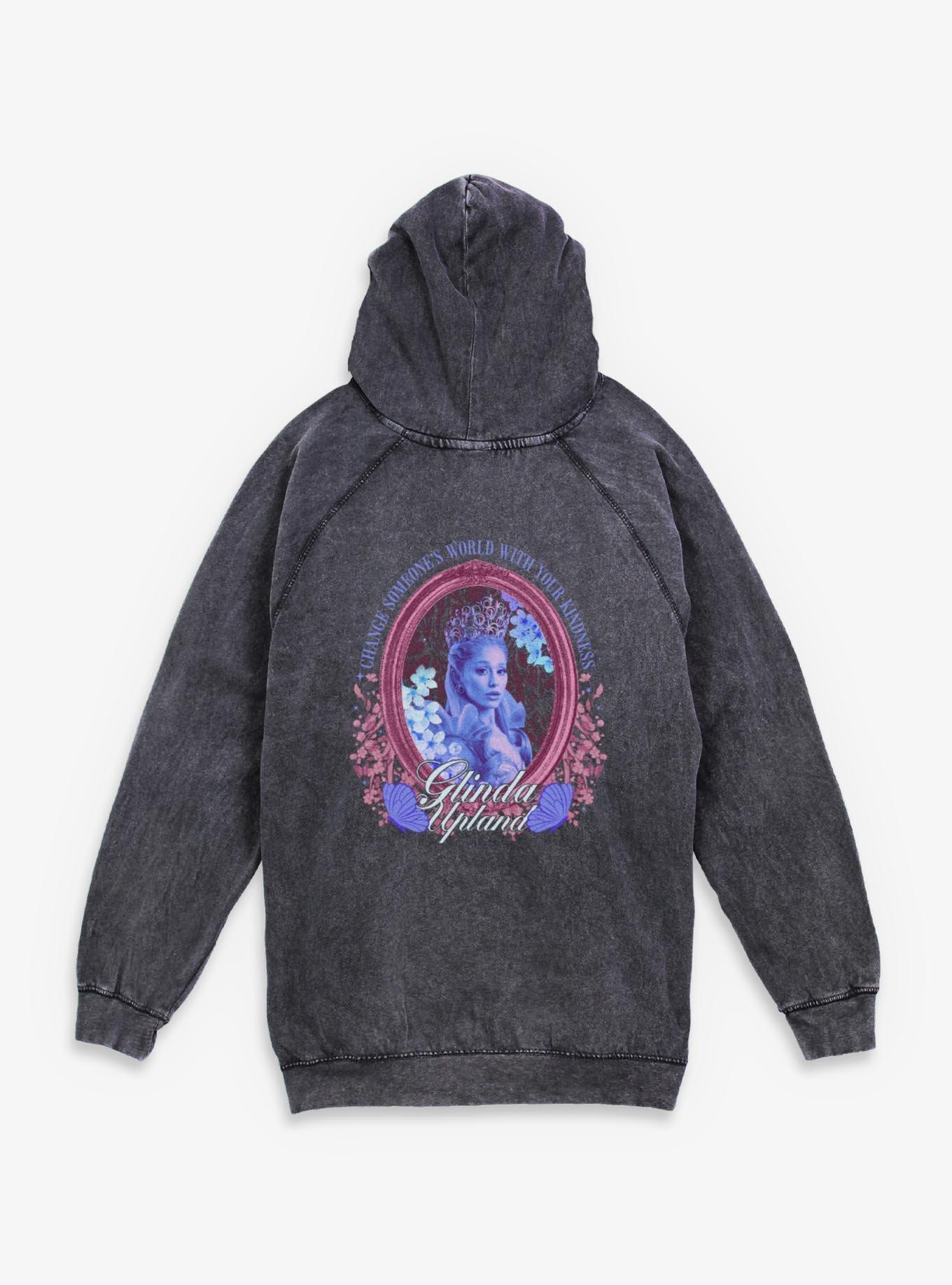 Wicked: For Good Glinda Be Kind Mineral Wash Hoodie Hot Topic Exclusive, , hi-res