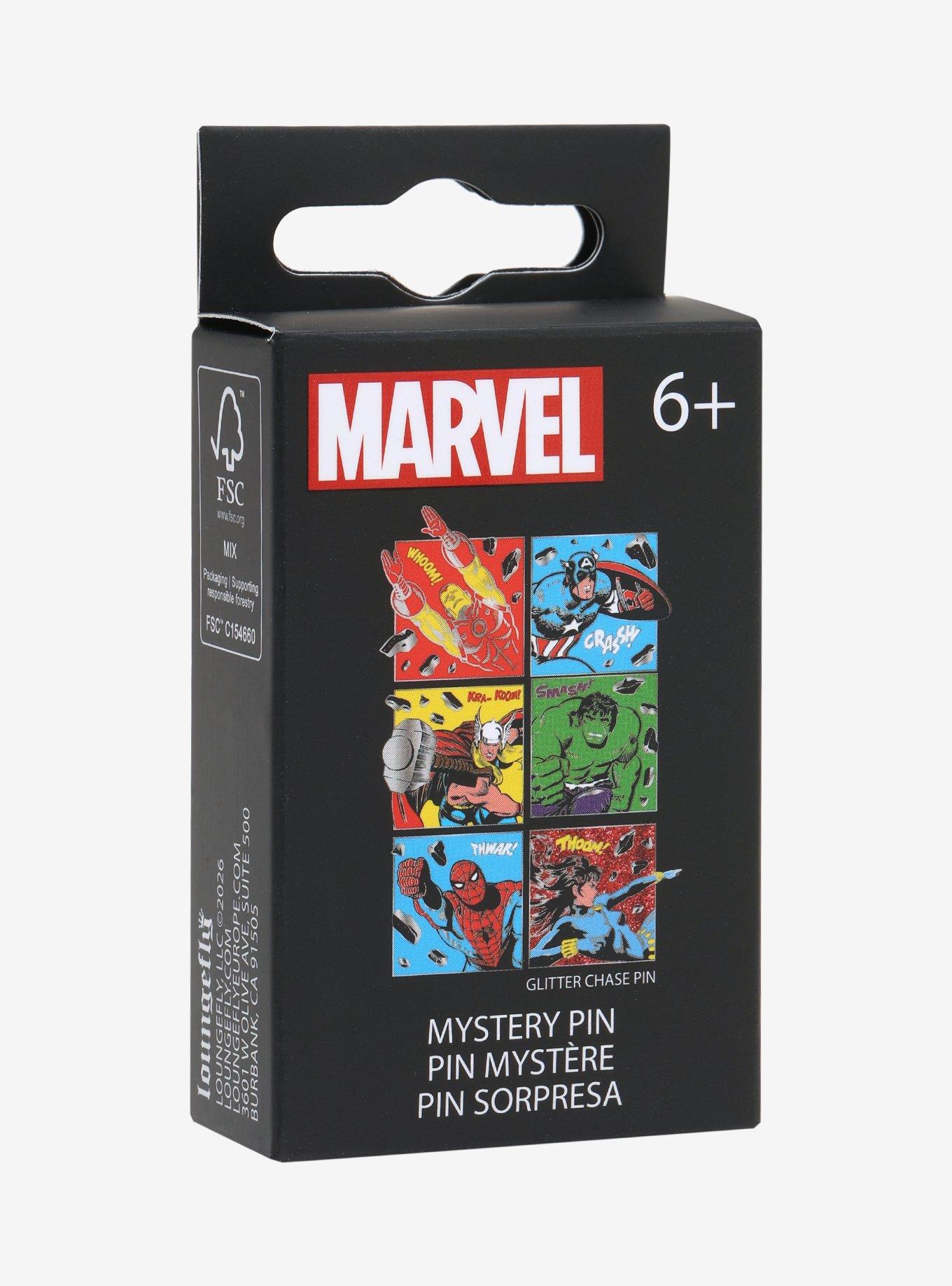Loungefly Marvel Avengers Comic Book Panel Blind Box Enamel Pin, , hi-res