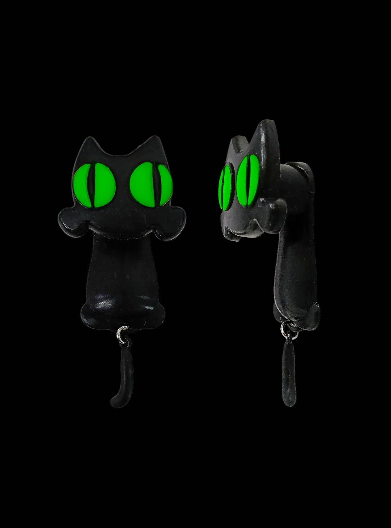 Silicone Black Cat Glow-In-The-Dark Front/Back Plug 2 Pack, MULTI, alternate