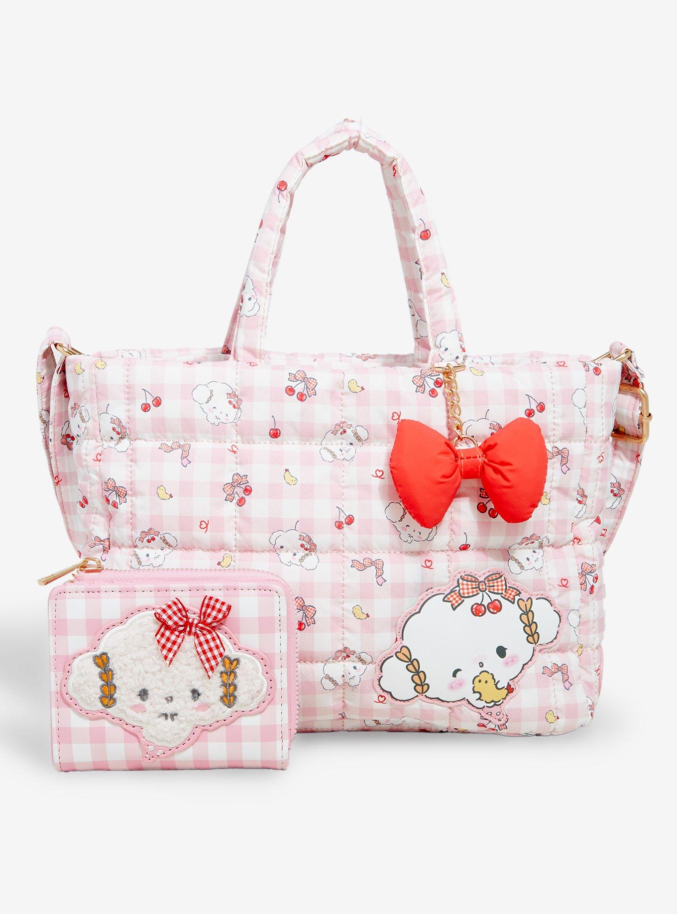 Cogimyun Gingham Cherry Mini Wallet, , alternate