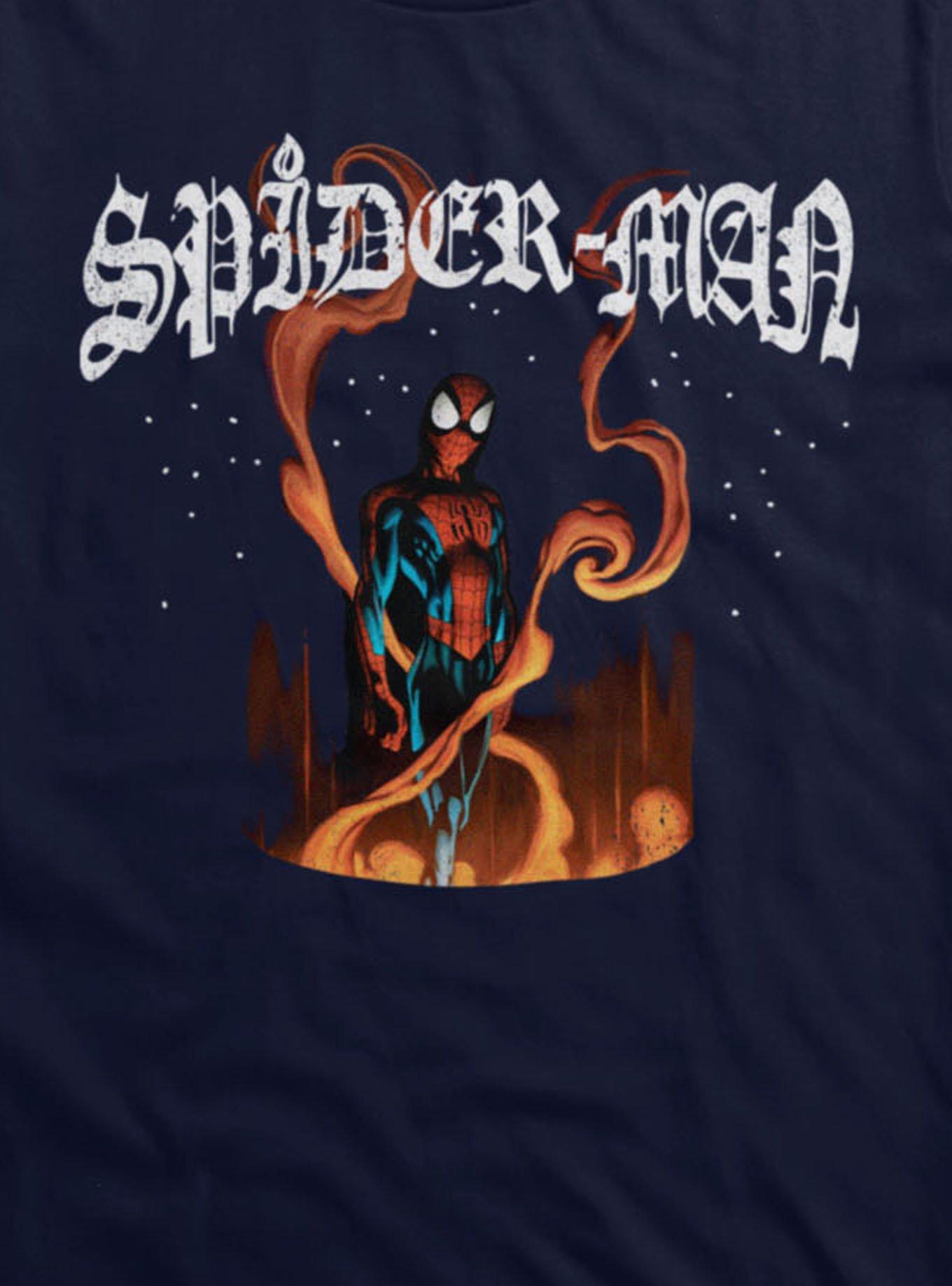 Marvel Spider-Man Fire T-Shirt Hot Topic Exclusive, , hi-res