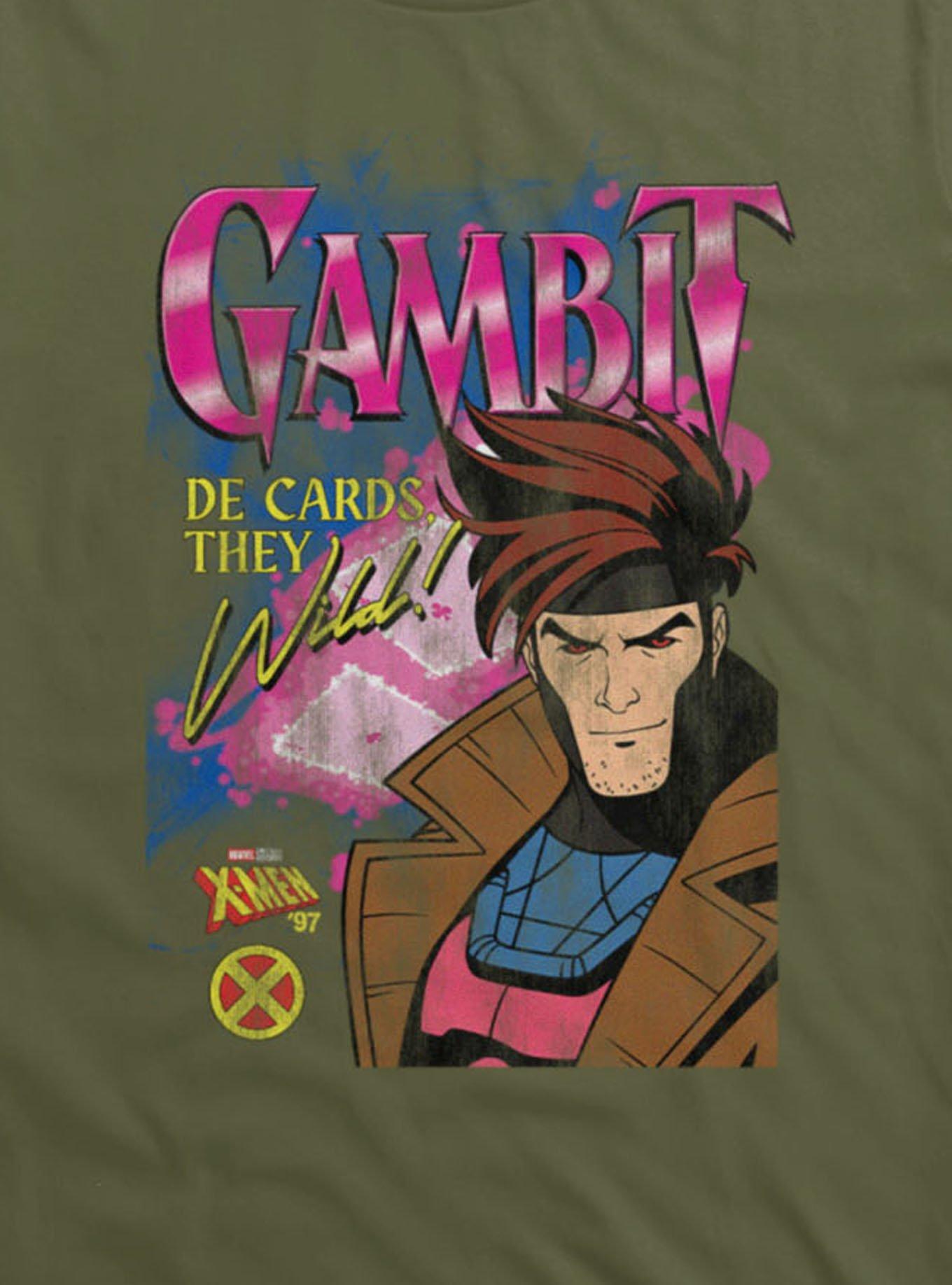 Marvel X-Men '97 Gambit Cards They Wild T-Shirt Hot Topic Exclusive, , hi-res