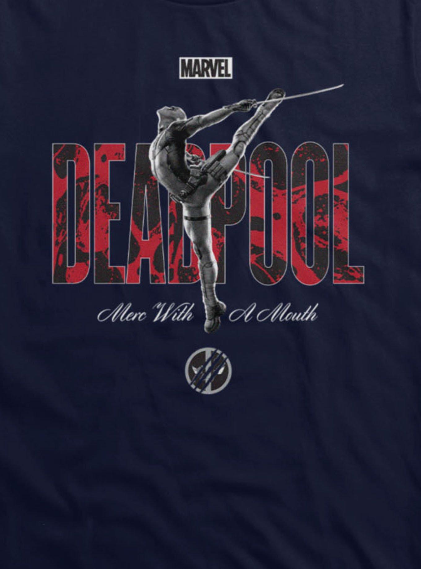 Marvel Deadpool Merc With A Mouth Pose T-Shirt Hot Topic Exclusive, , hi-res
