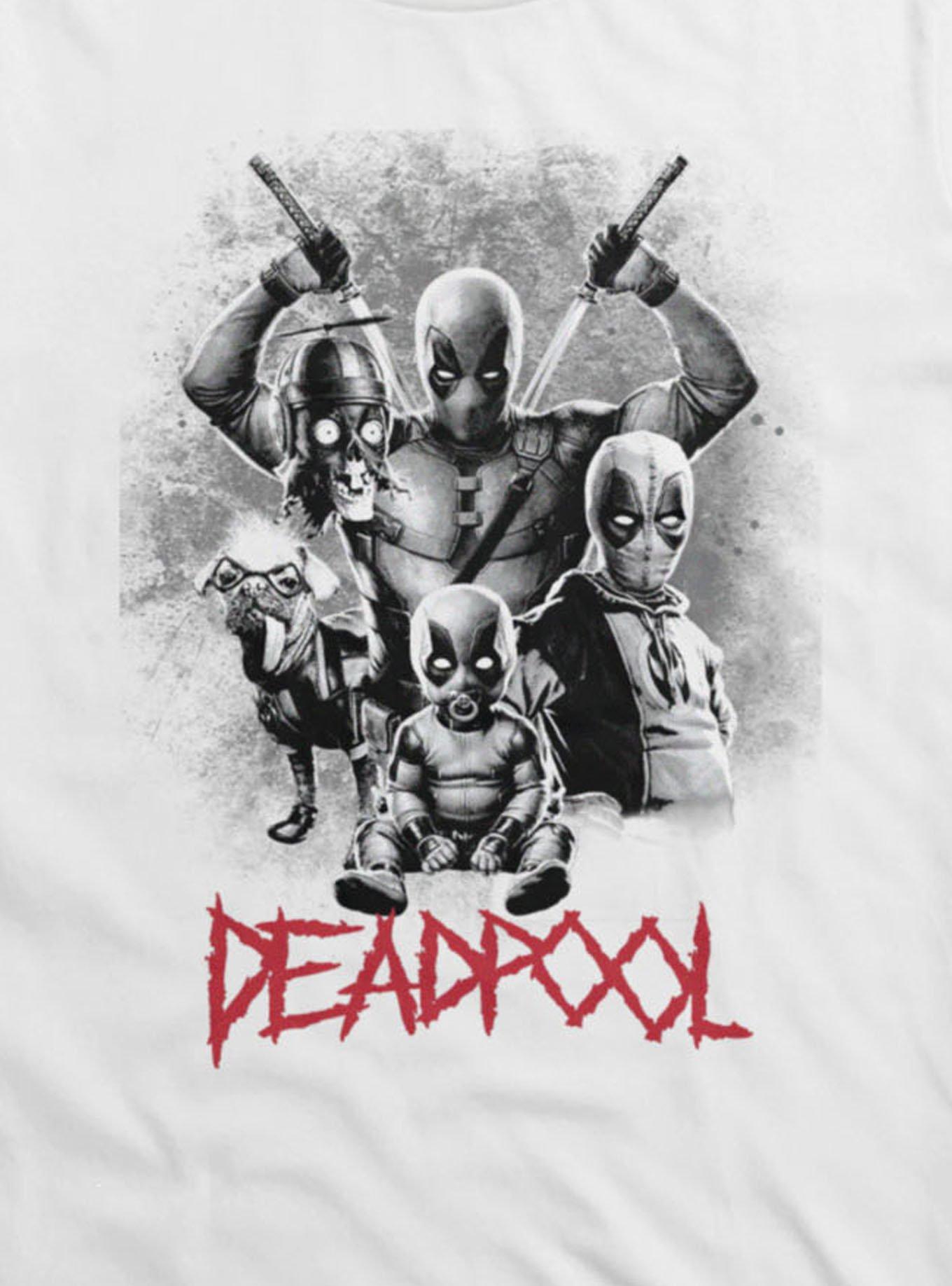 Marvel Deadpool Deadpools Collage T-Shirt Hot Topic Exclusive, , hi-res
