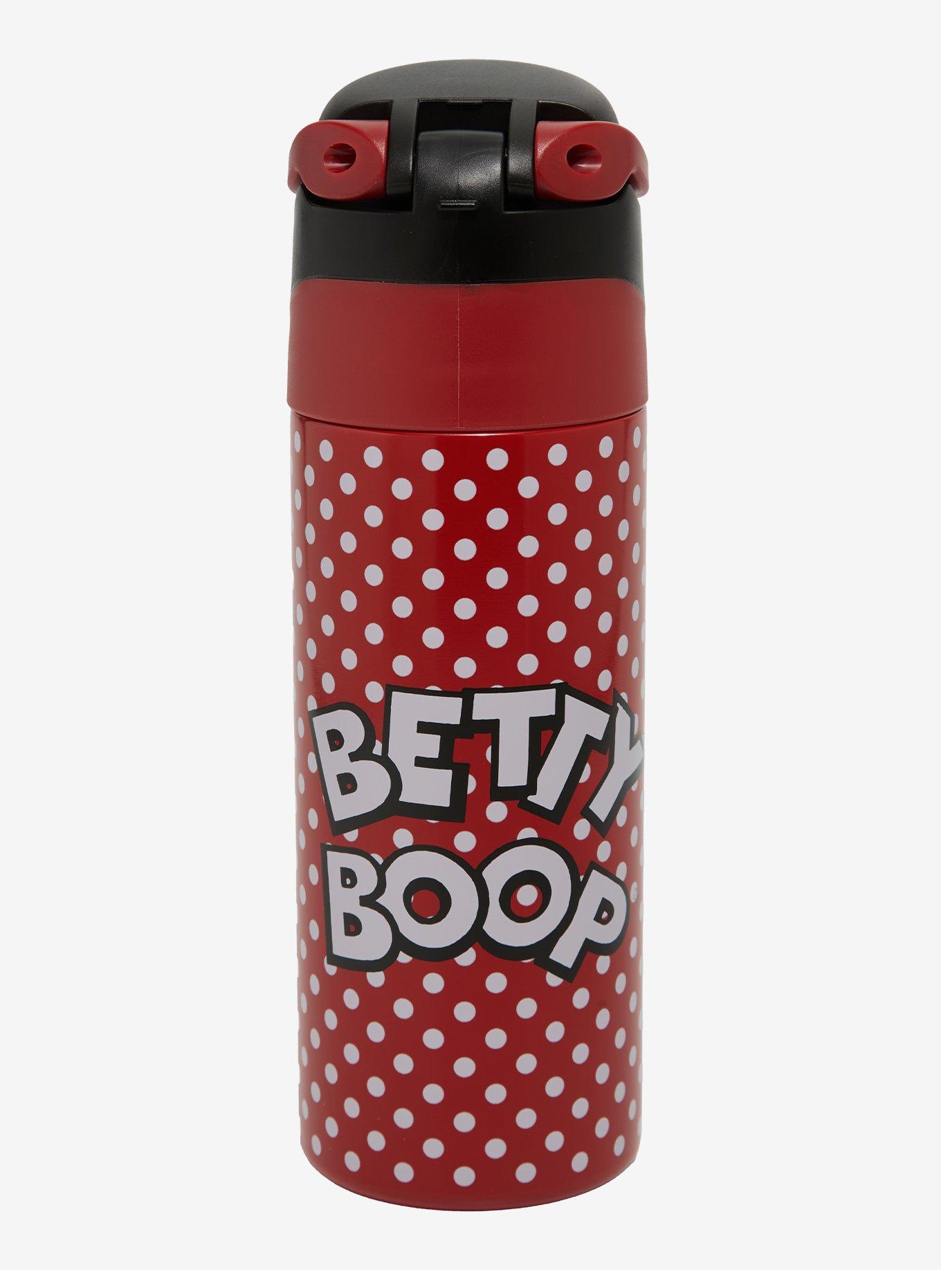 Betty Boop Polka Dot Stainless Steel Flip-Top Water Bottle, , alternate