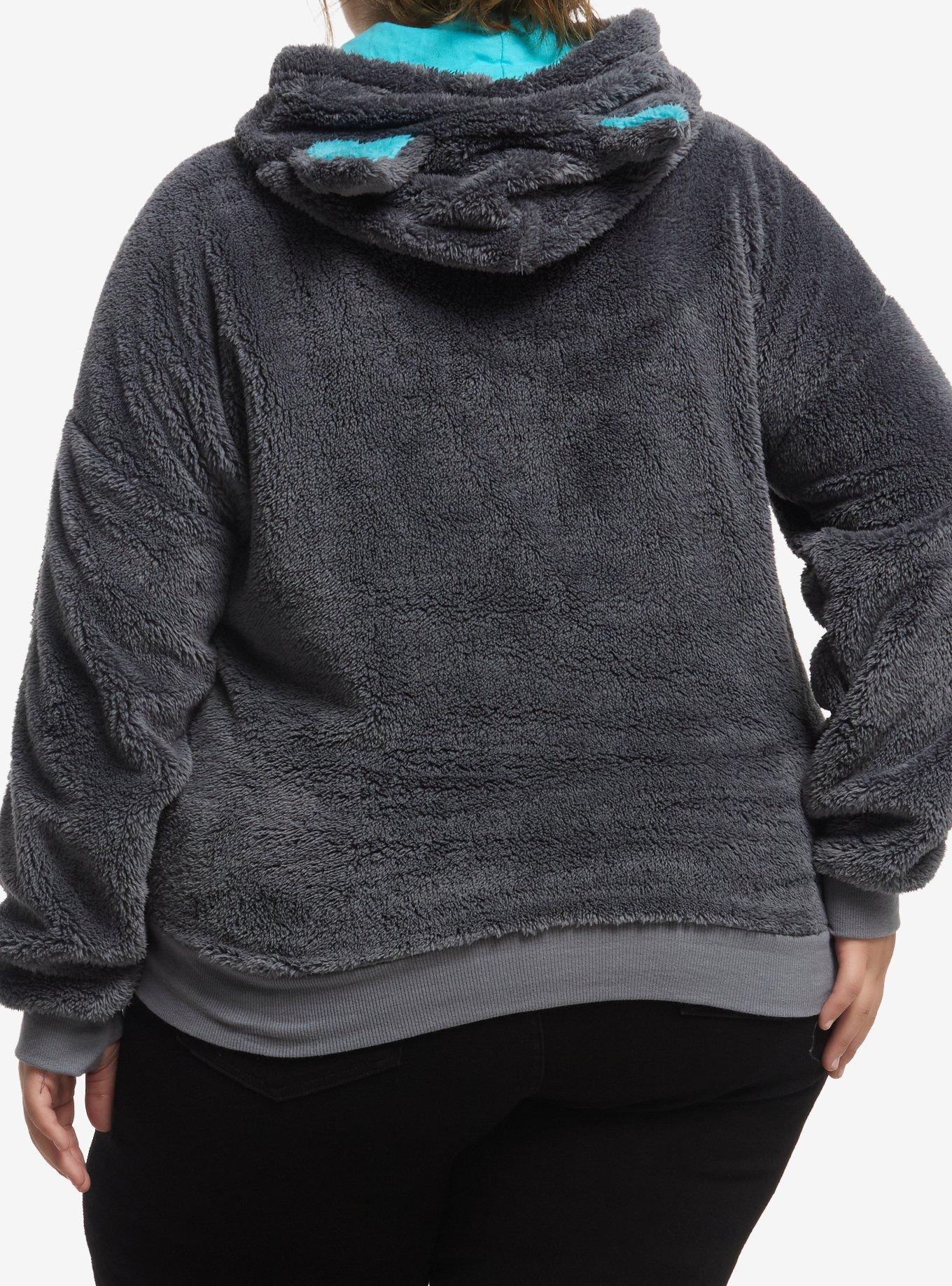 Disney Twisted-Wonderland Grim Fuzzy Girls Hoodie Plus Size, , hi-res