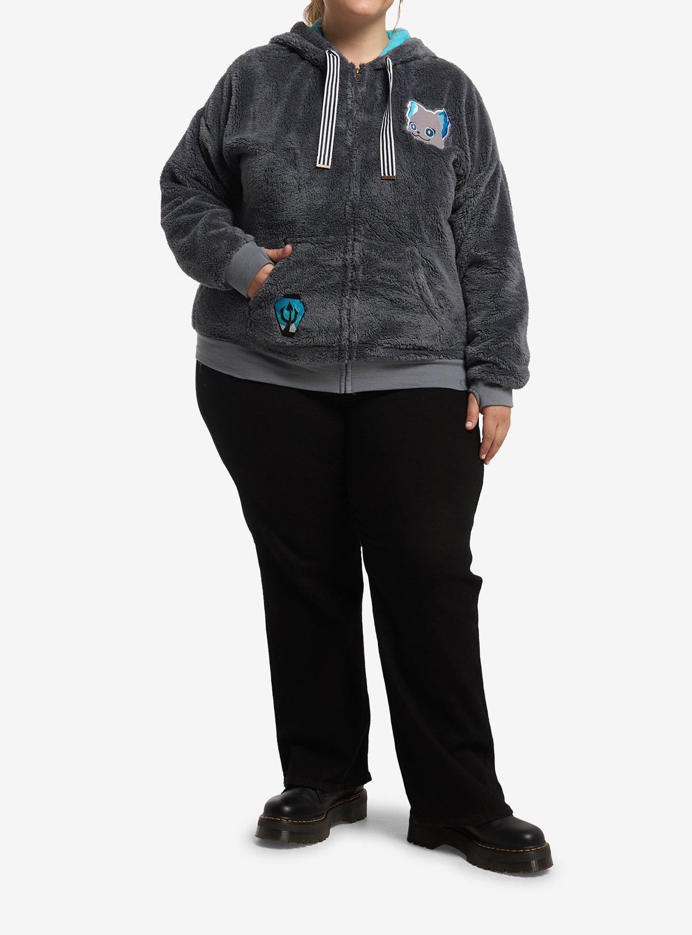 Disney Twisted-Wonderland Grim Fuzzy Girls Hoodie Plus Size, MULTI, alternate - view 3