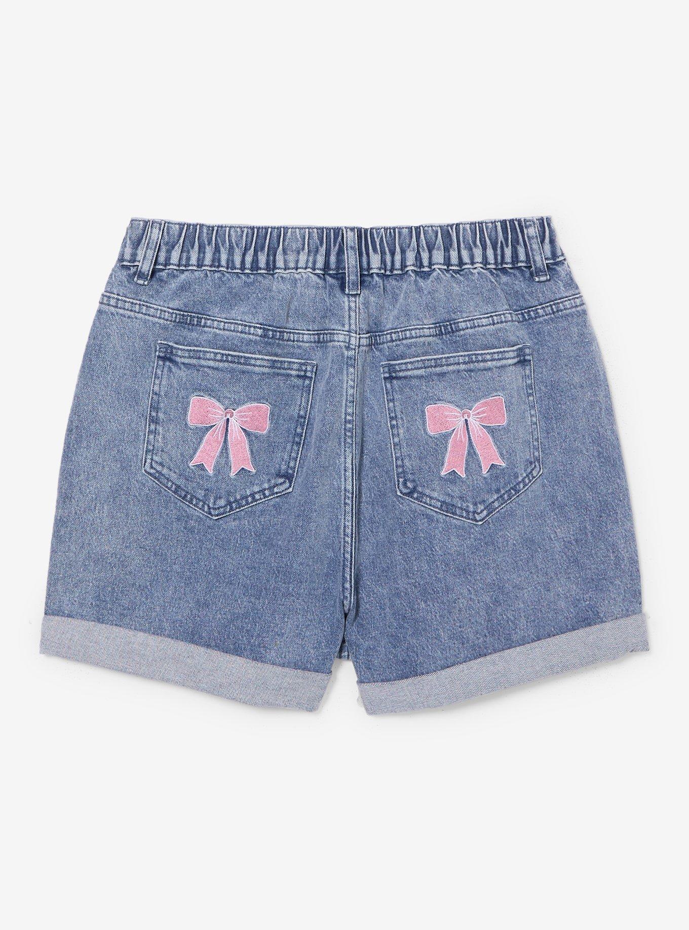 Disney The Aristocats Marie Floral High Waisted Women's Shorts - BoxLunch Exclusive, DENIM, alternate