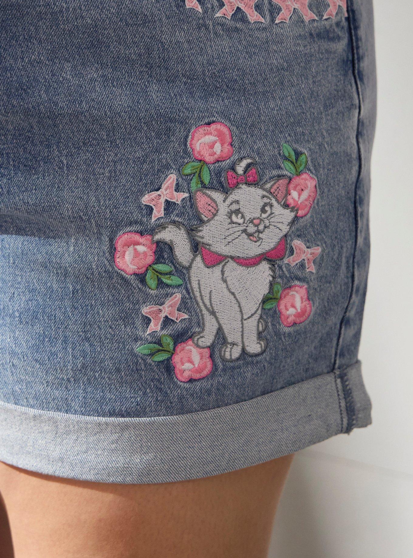 Disney The Aristocats Marie Floral High Waisted Women's Plus Shorts - BoxLunch Exclusive