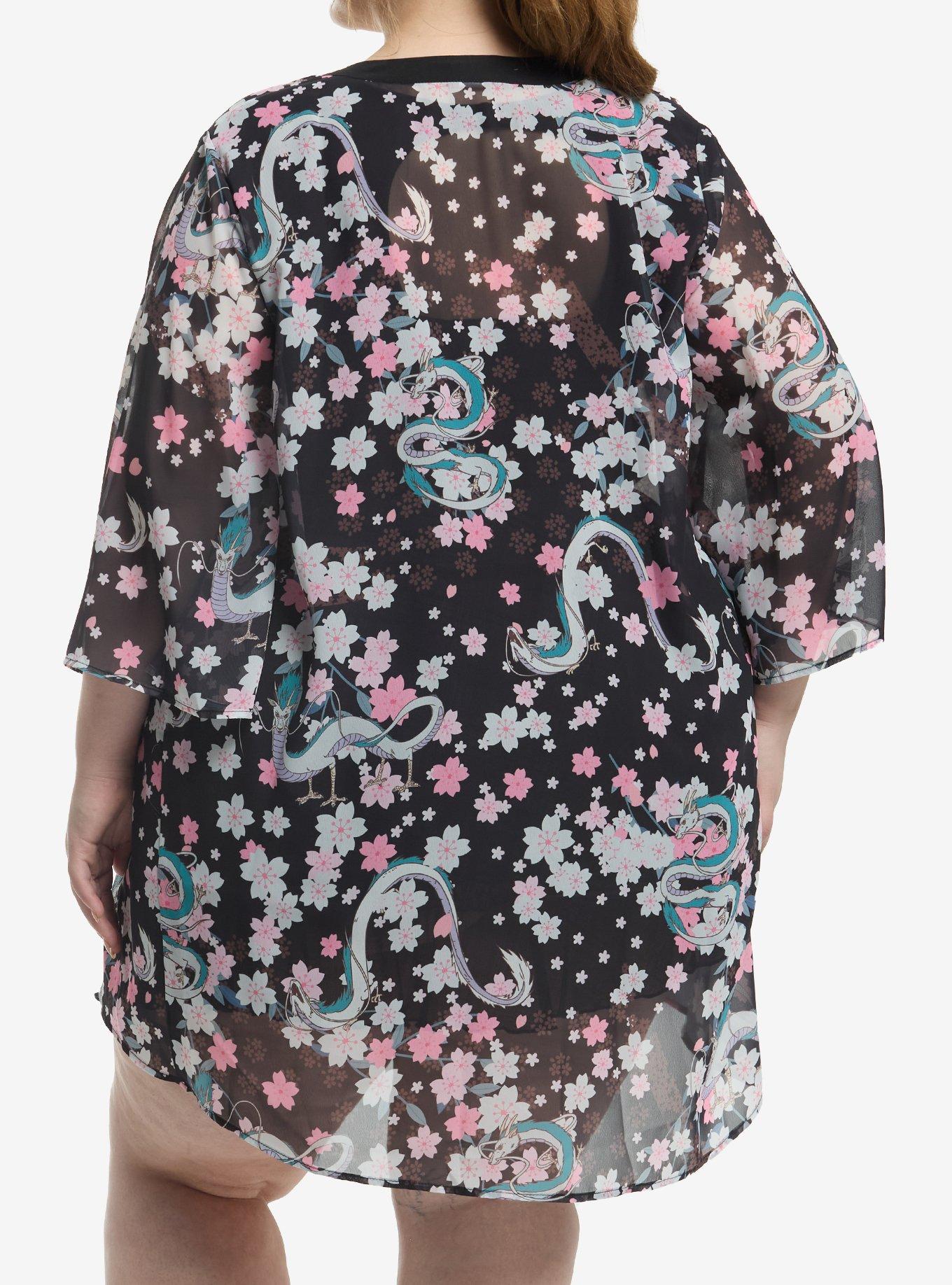 Studio Ghibli&reg; Spirited Away Haku Cherry Blossom Duster Plus Size, MULTI, alternate - view 3