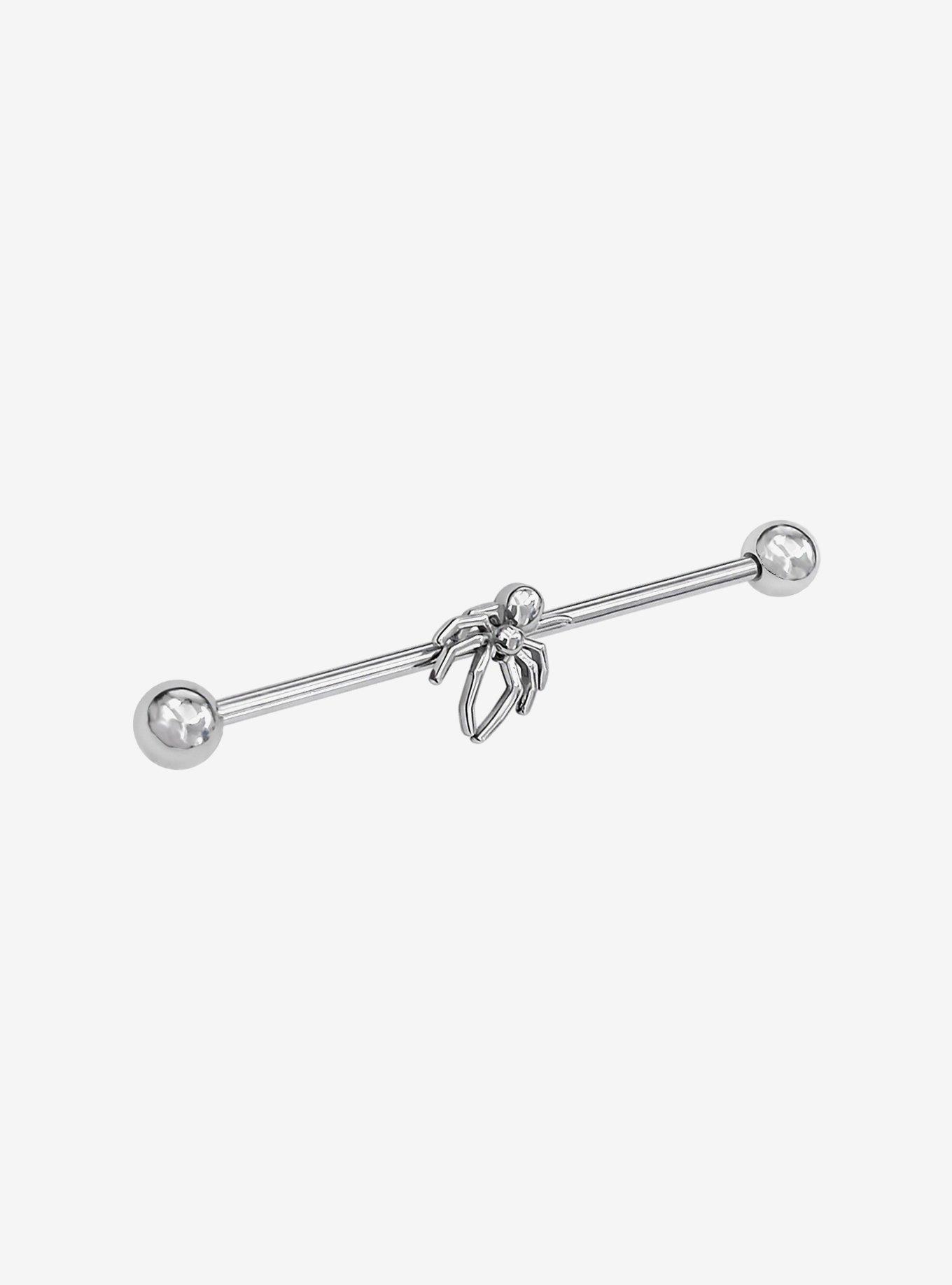 Steel Silver Spider Industrial Barbell, , hi-res