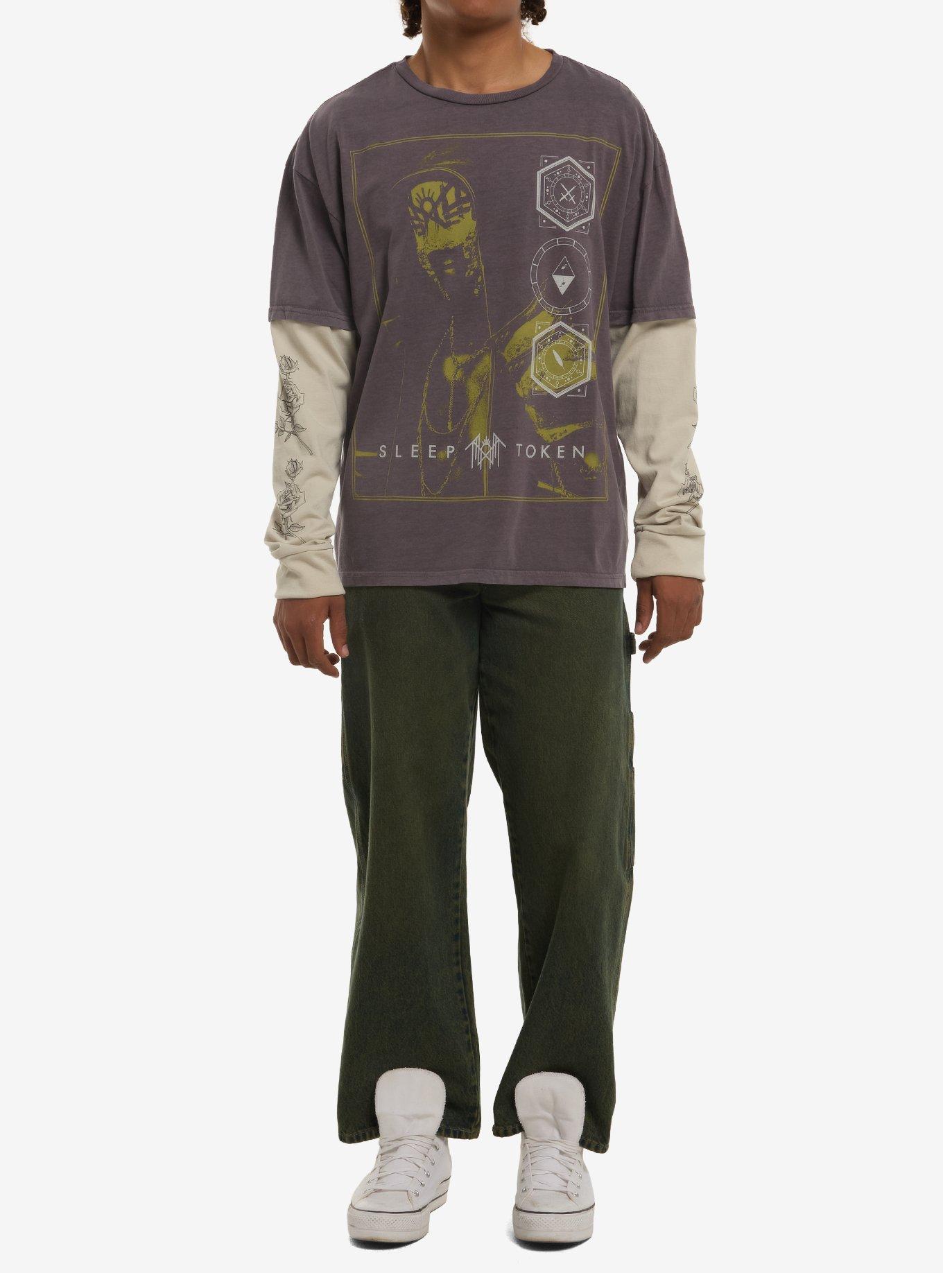 Sleep Token Vessel Icons Long-Sleeve Twofer, CHARCOAL, alternate