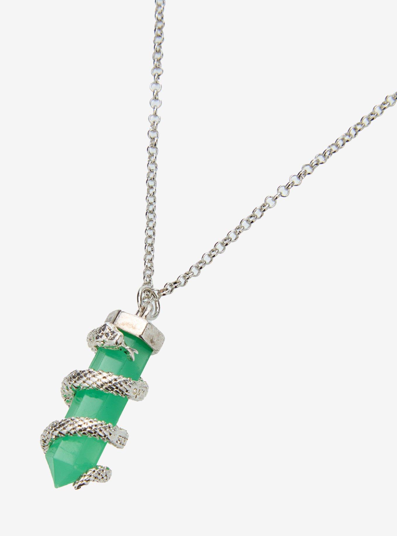 Harry Potter Slytherin Crystal Necklace, , alternate
