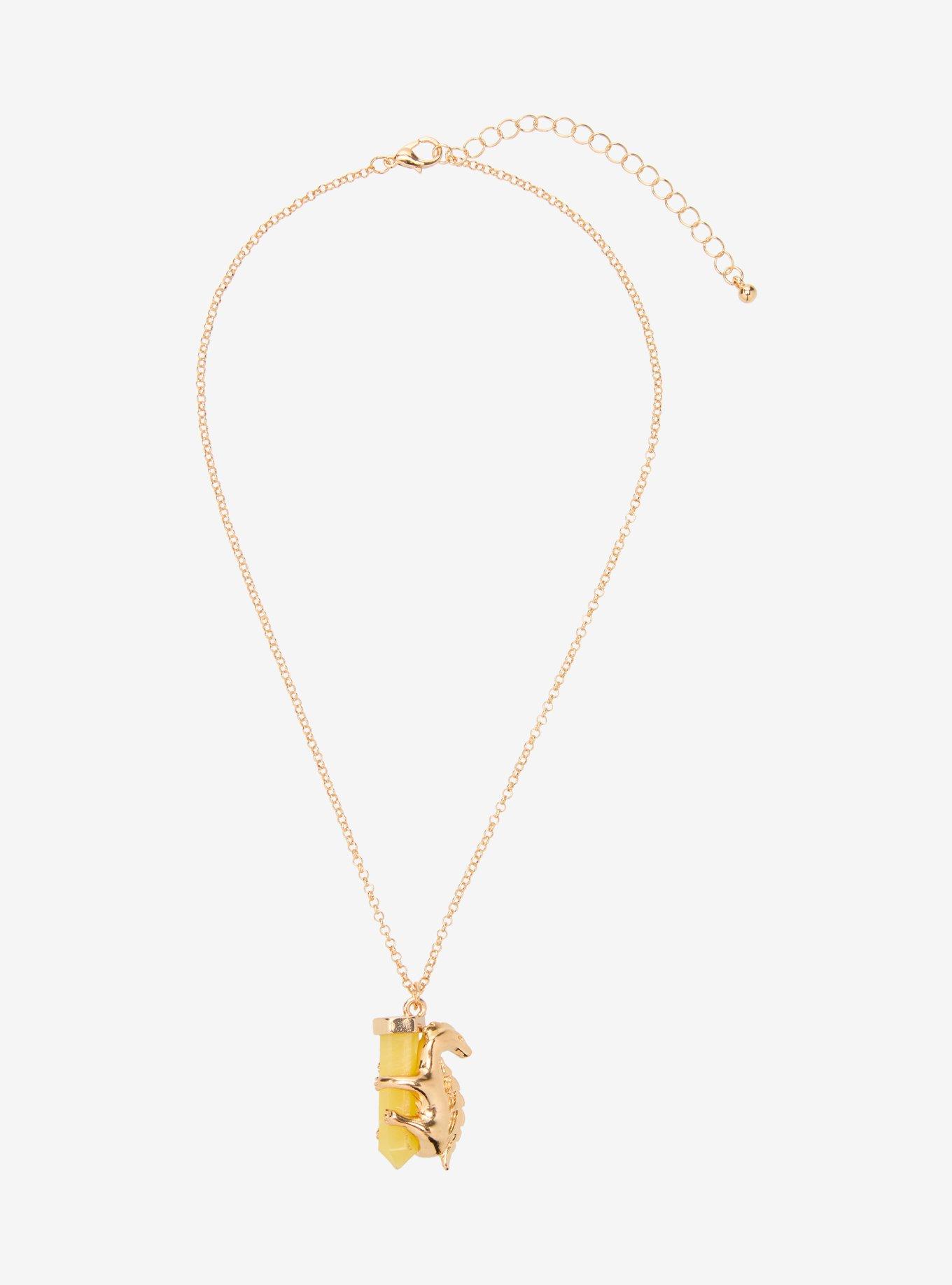 Harry Potter Hufflepuff Crystal Necklace, , hi-res
