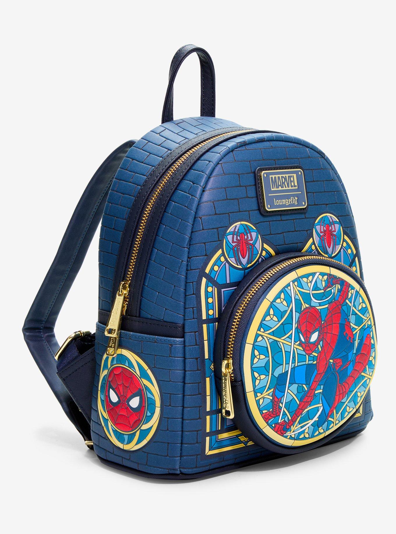 Loungefly Marvel Spider-Man Stained Glass Portrait Mini Backpack - BoxLunch Exclusive, , hi-res