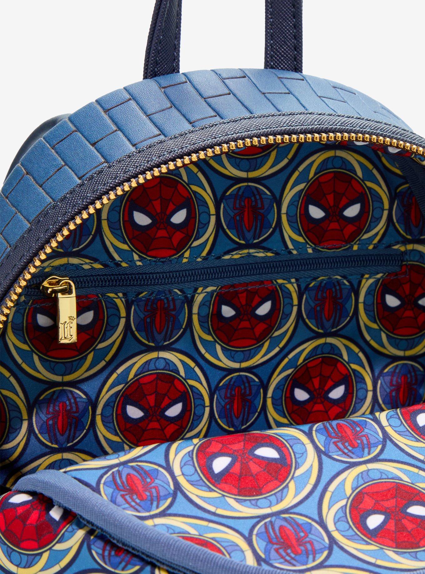 Loungefly Marvel Spider-Man Stained Glass Portrait Mini Backpack - BoxLunch Exclusive, , alternate