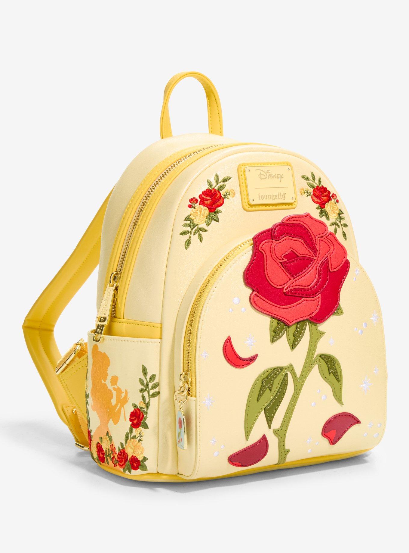 Loungefly Disney Beauty and The Beast Enchanted Rose Shimmer Mini Backpack - BoxLunch Exclusive, , hi-res