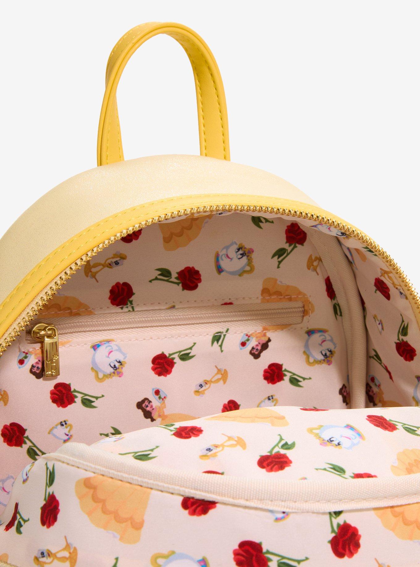 Loungefly Disney Beauty and The Beast Enchanted Rose Shimmer Mini Backpack - BoxLunch Exclusive, , alternate