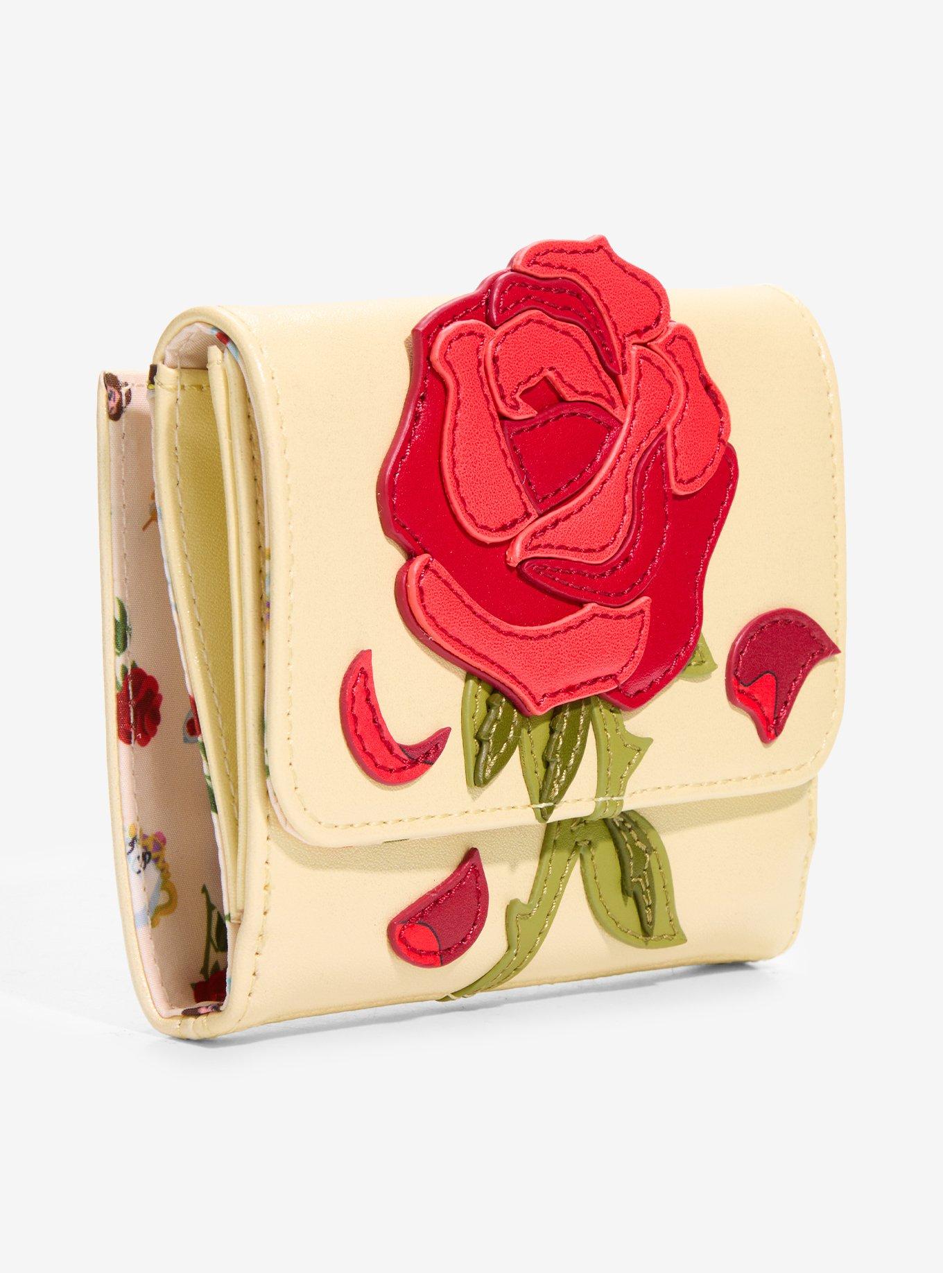 Loungefly Disney Beauty and The Beast Enchanted Rose Shimmer Wallet - BoxLunch Exclusive, , hi-res