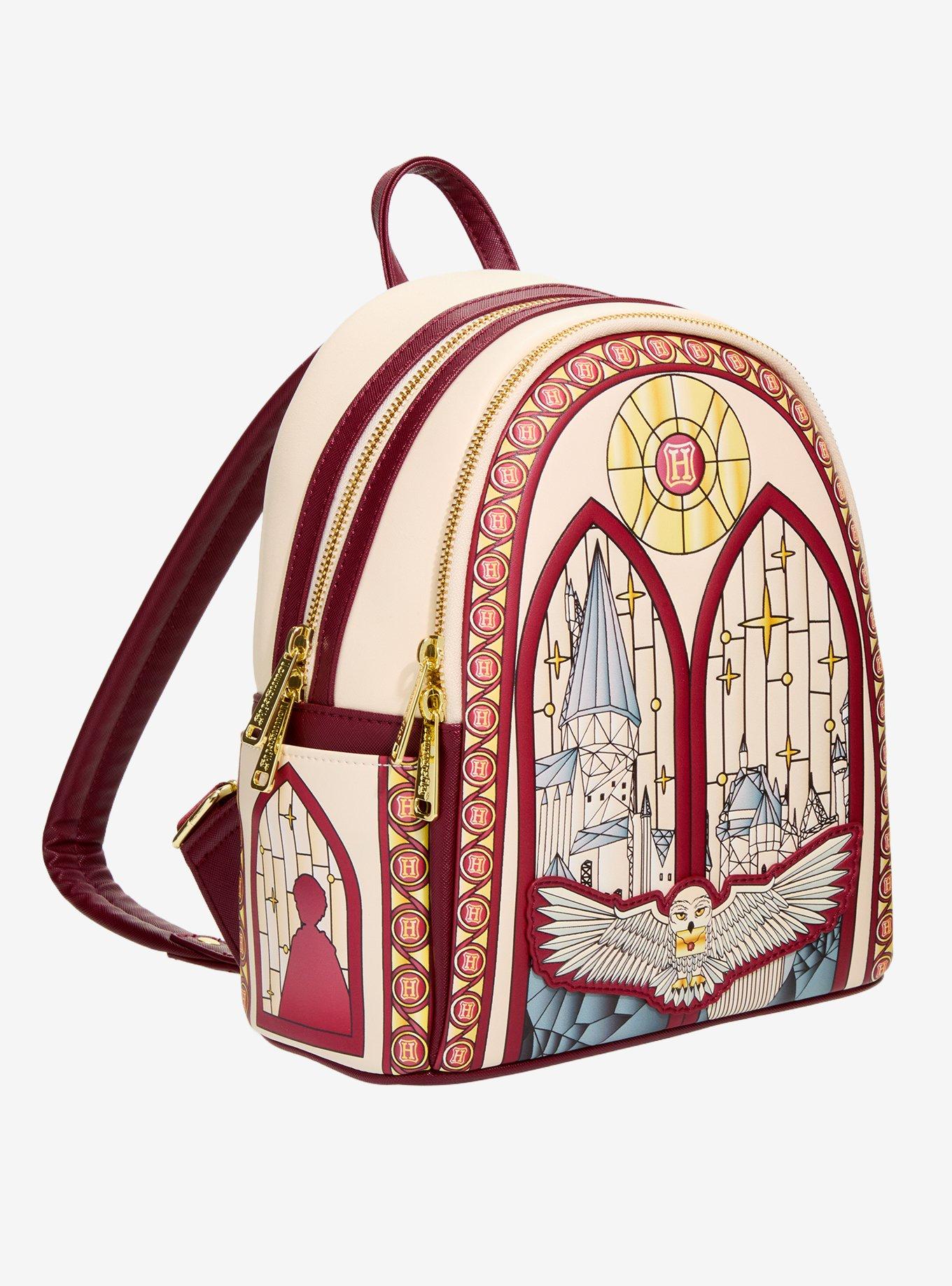 Loungefly Harry Potter Hedwig Stained Glass Window Mini Backpack - BoxLunch Exclusive, , hi-res