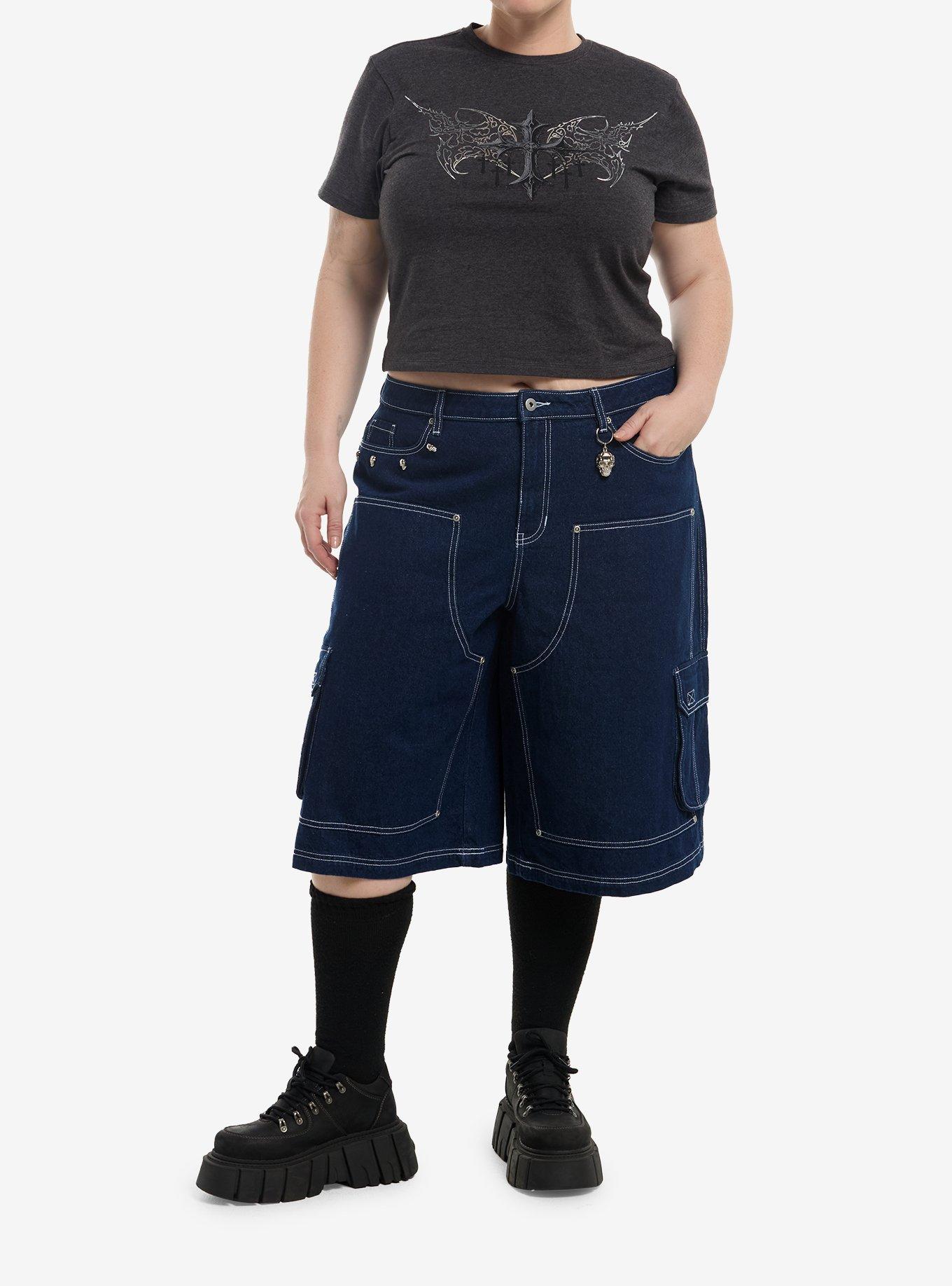 Social Collision Cyber Sigil Winged Cross Girls Baby T-Shirt Plus Size, , hi-res