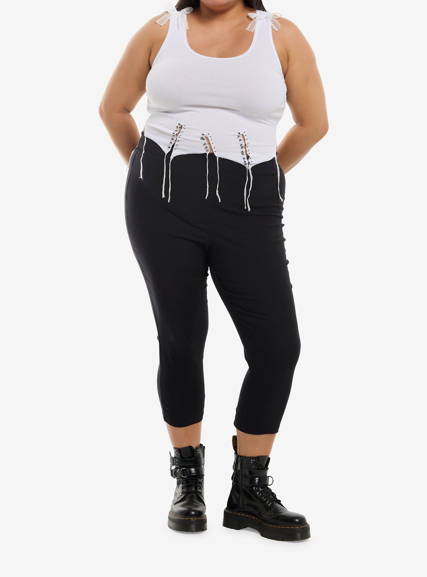 Cosmic Aura Safety Pin & White Lace Girls Tank Top Plus Size, , hi-res