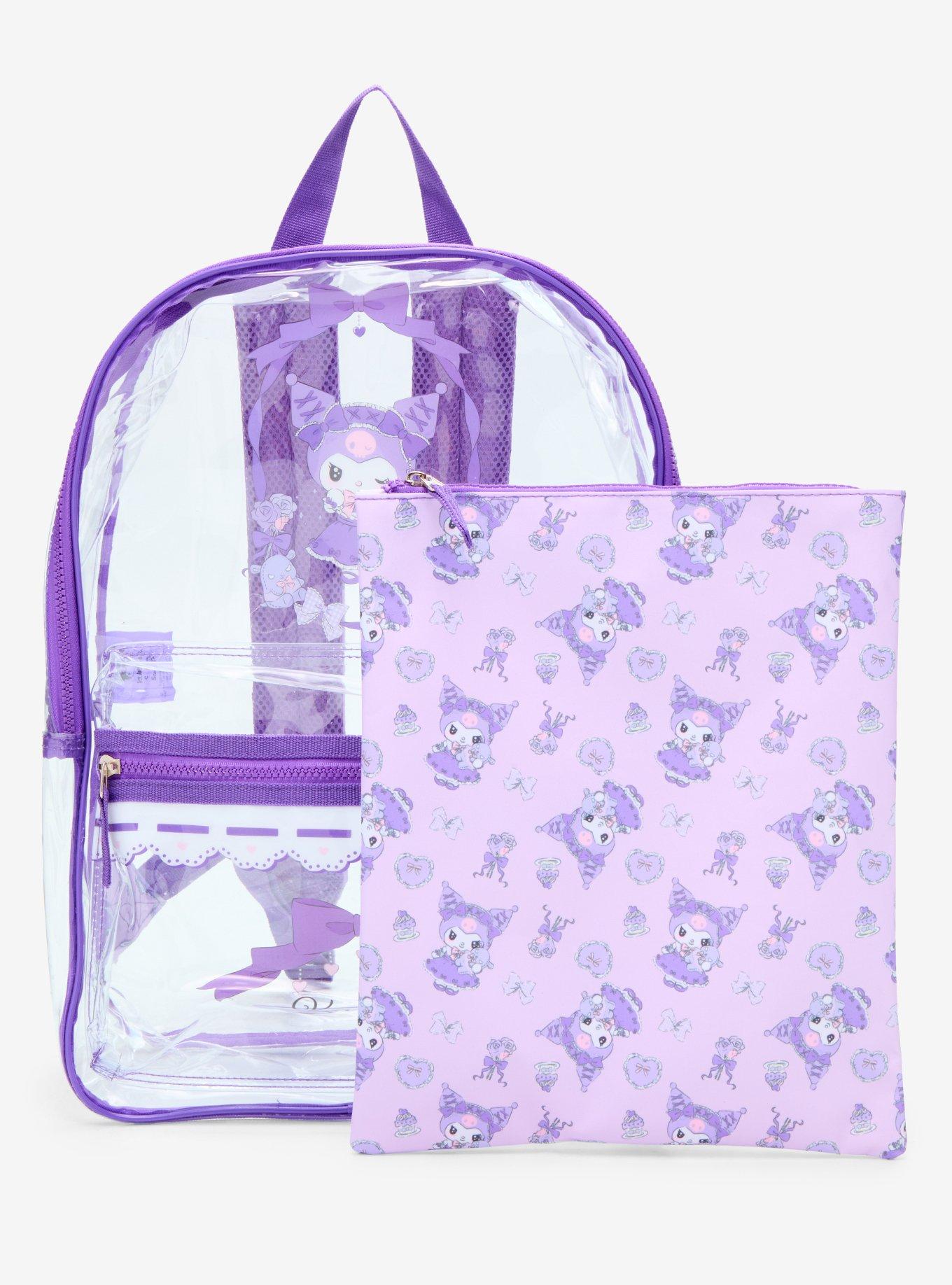 Kuromi Lolita Ribbon Clear Backpack, , hi-res