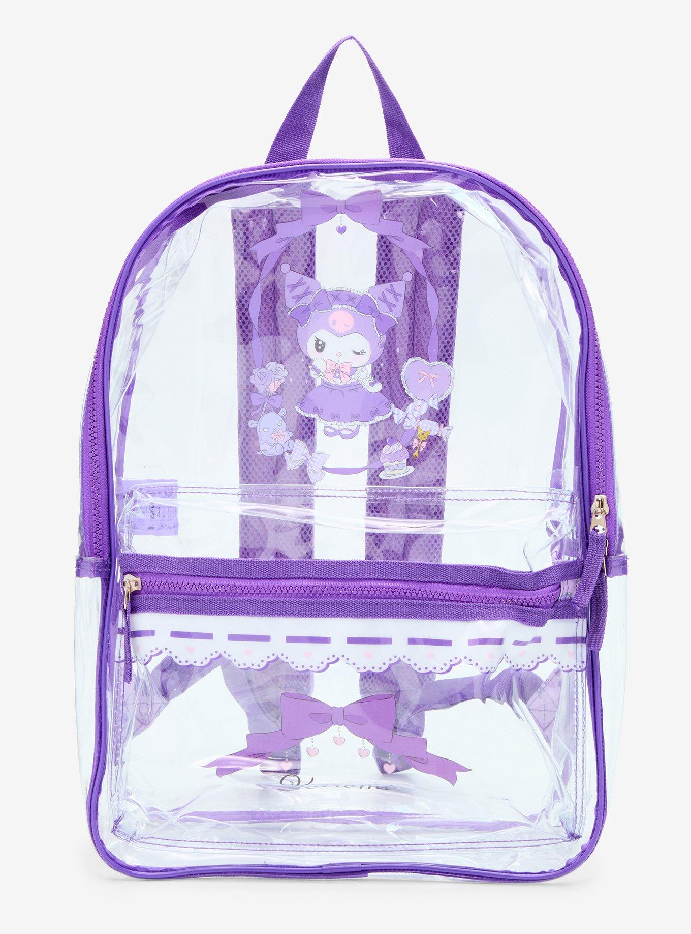 Kuromi Lolita Ribbon Clear Backpack, , alternate - view 5