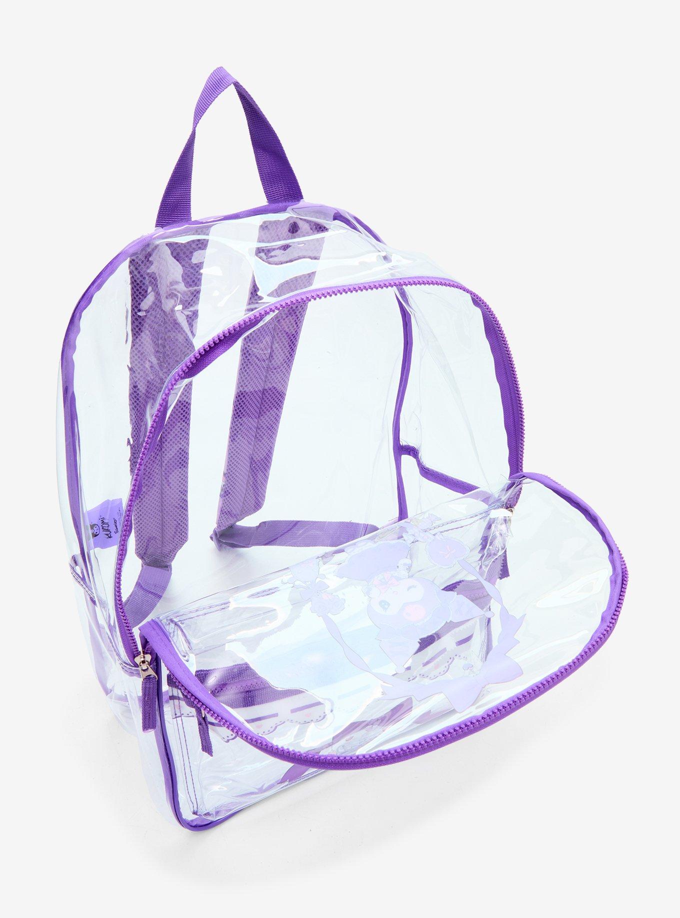 Kuromi Lolita Ribbon Clear Backpack, , alternate - view 6