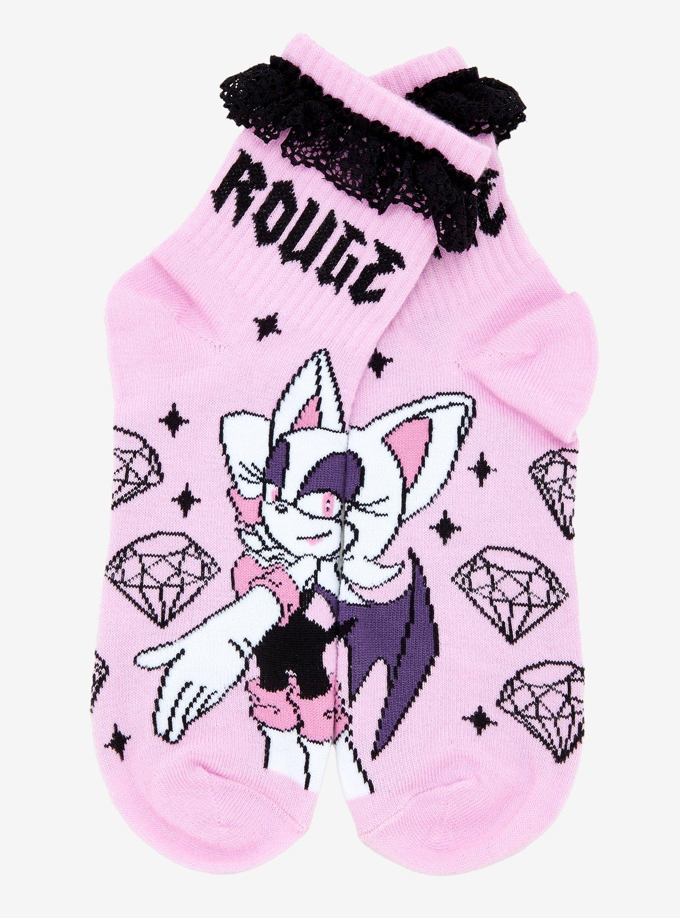 Sonic The Hedgehog Rouge Ruffle Ankle Socks, , hi-res