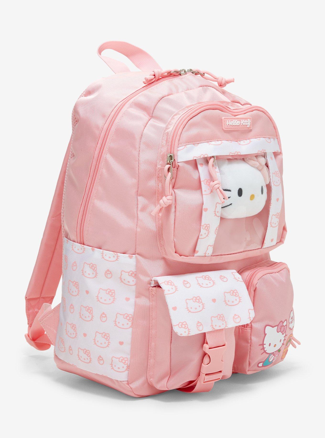 Hello Kitty Multi Pocket Plush Backpack, , hi-res
