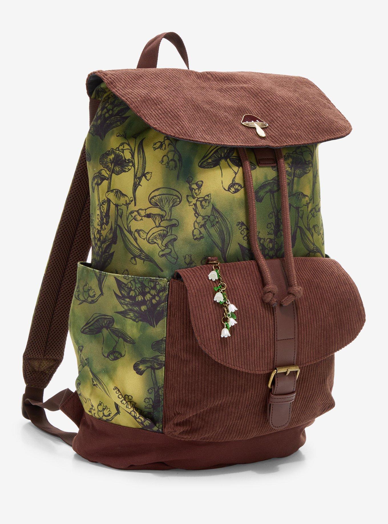 Mushroom Floral Slouch Backpack, , hi-res