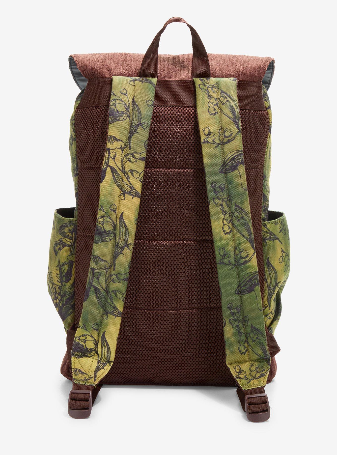 Mushroom Floral Slouch Backpack, , alternate